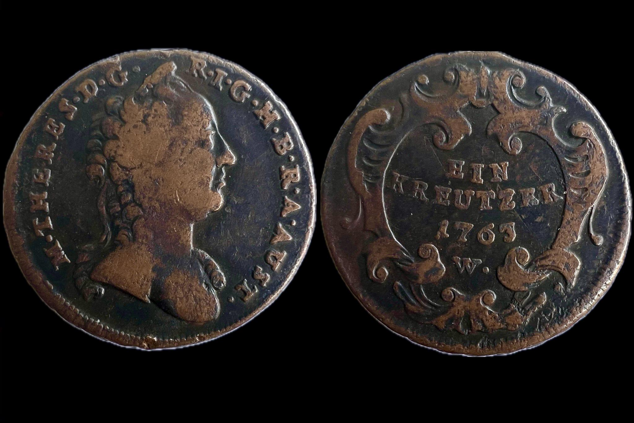 Mária Terézia 1 Krajcár 1763 W KM 1993 