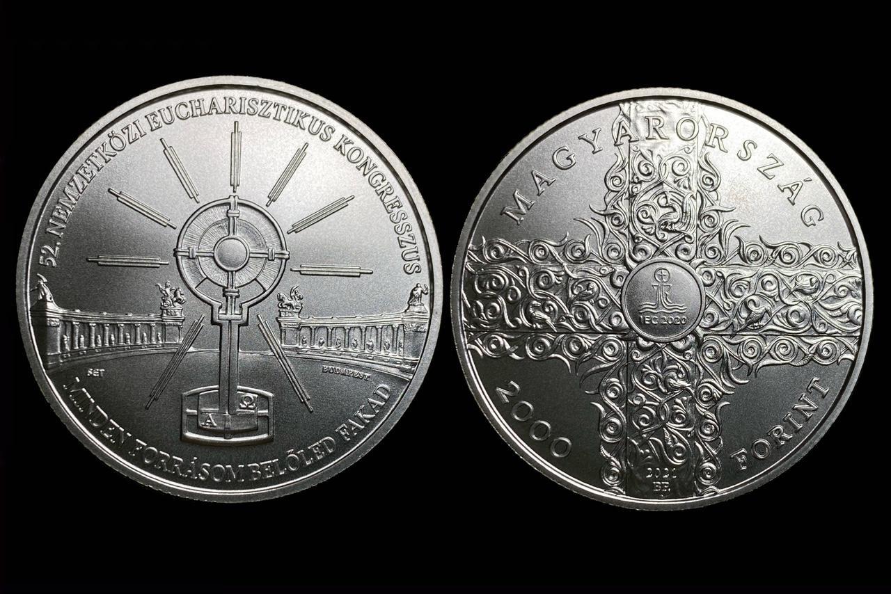 2021. évi Eucharisztikus Kongresszus 2000 Ft CuNi Bu UNC prospektussal