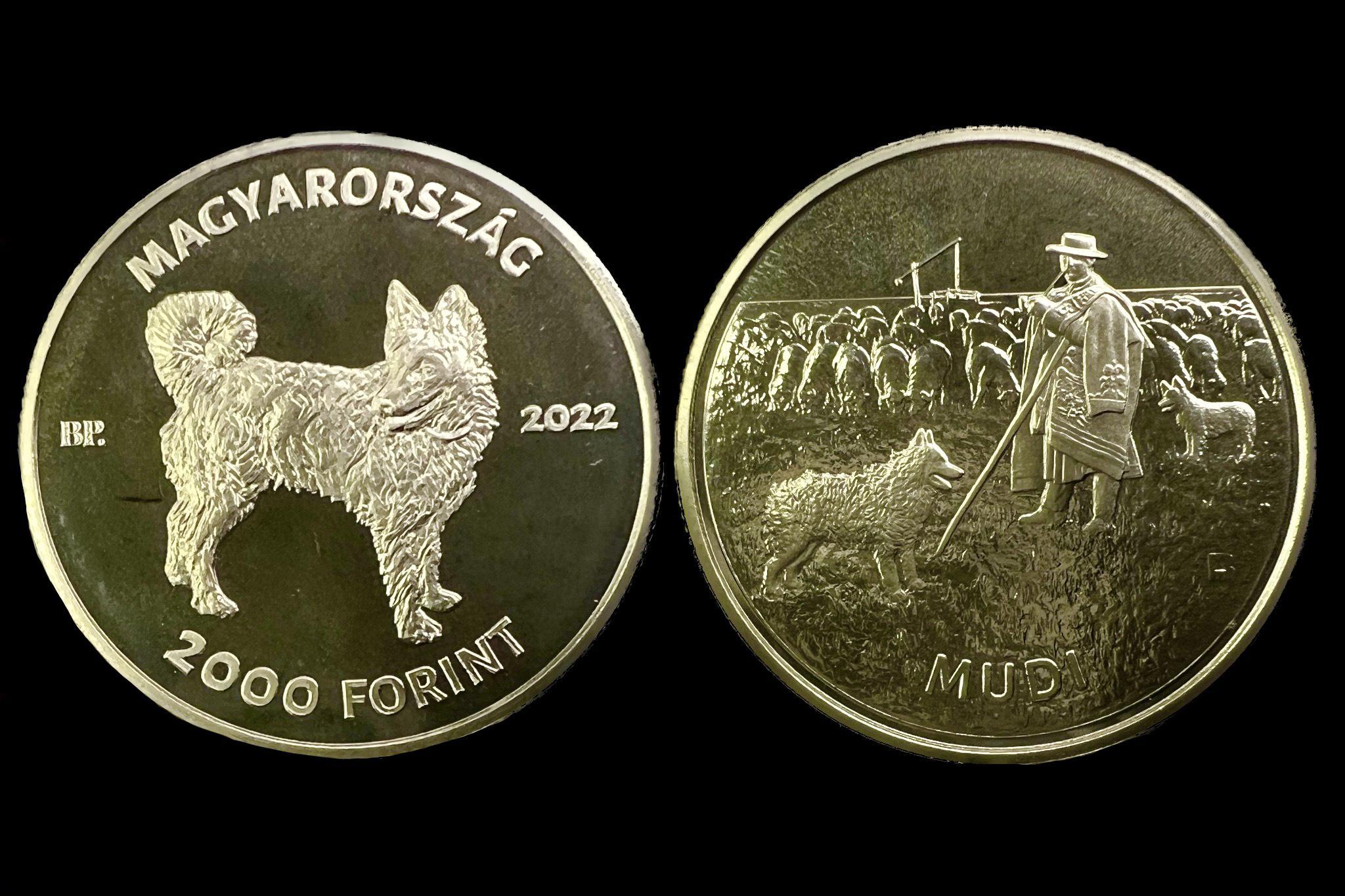 2022. évi Mudi színesfém emlékérme UNC prospektussal