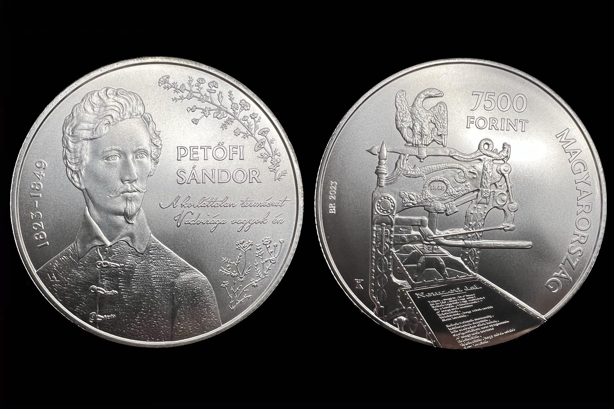 2023. évi Petőfi Sándor és az 1848/49-es forradalom és szabadságharc színesfém emlékérme, BU