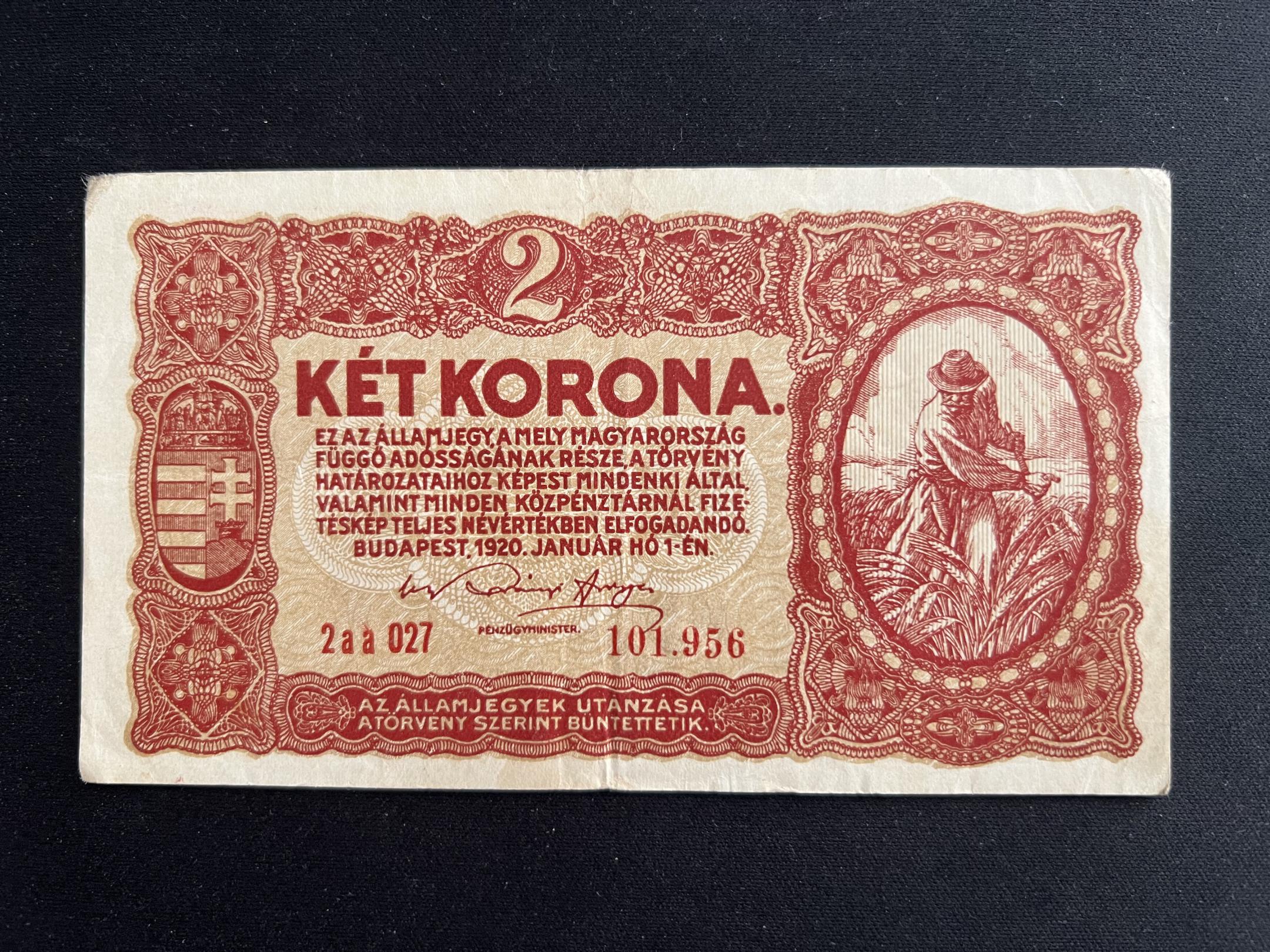 2 Korona 1920 2aa Adamo K7 VF