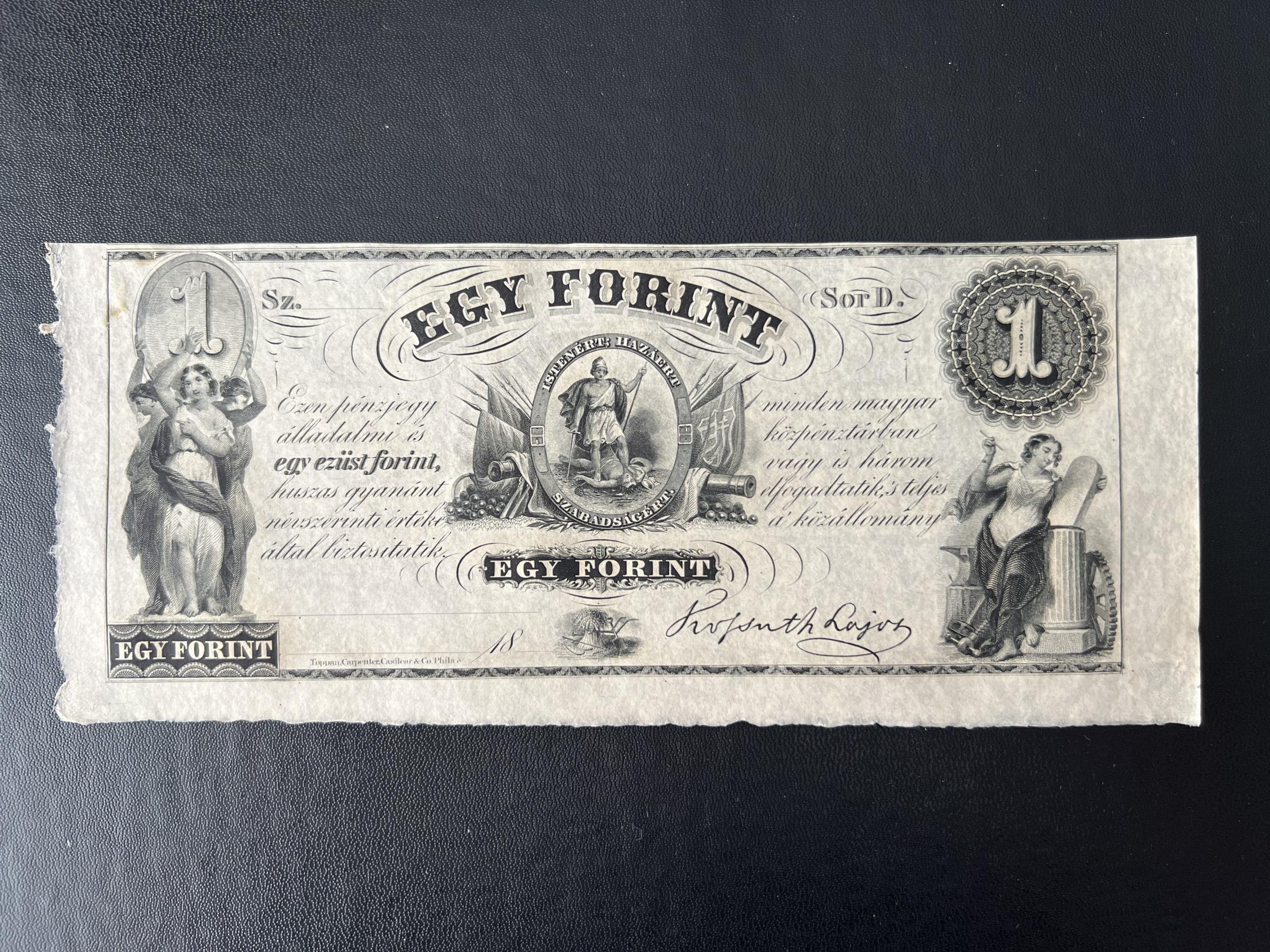 Kossuth Bankó 1 Forint UNC Adamo G122 D sorozat