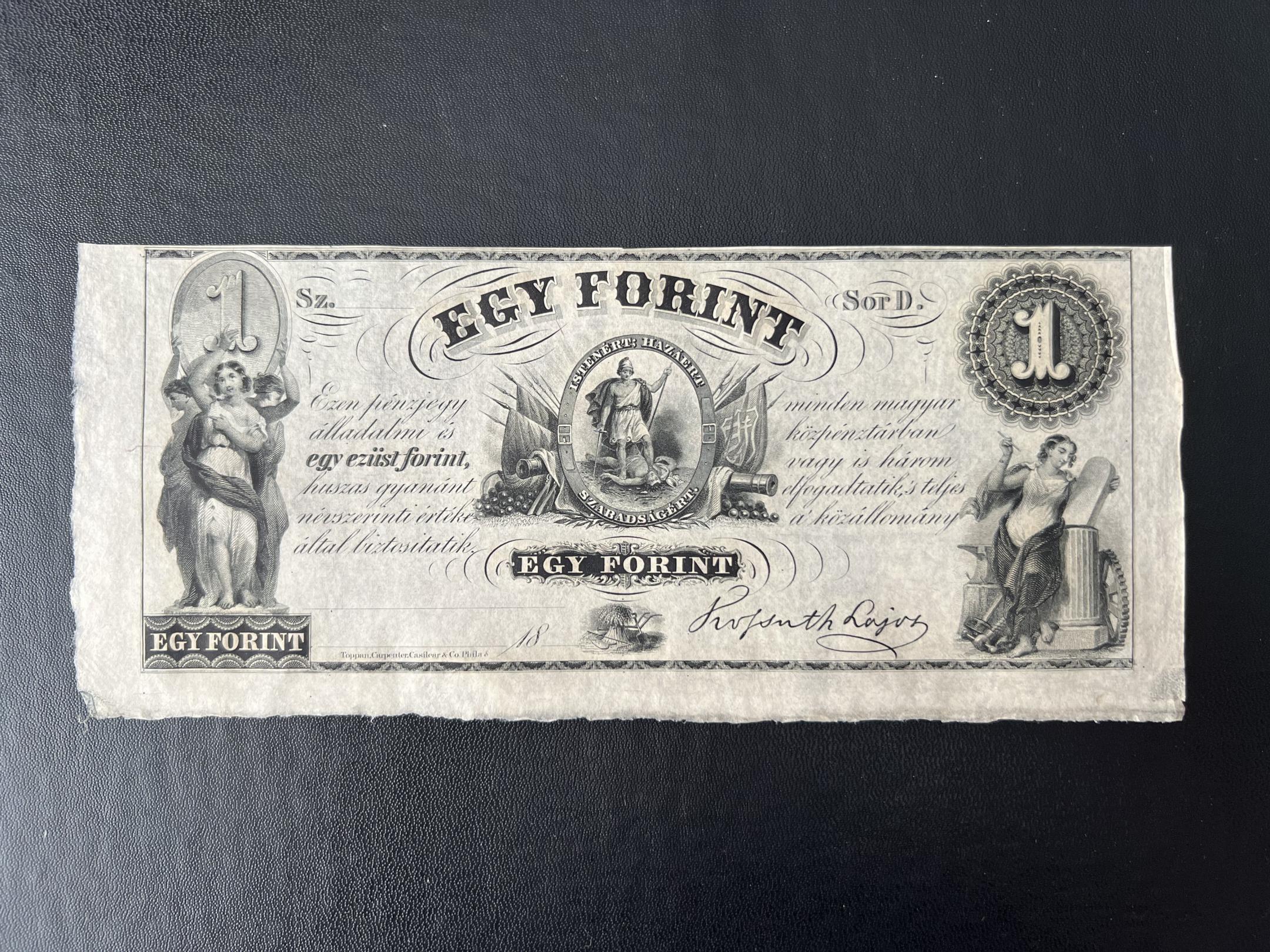 Kossuth Bankó 1 Forint UNC Adamo G122 D sorozat
