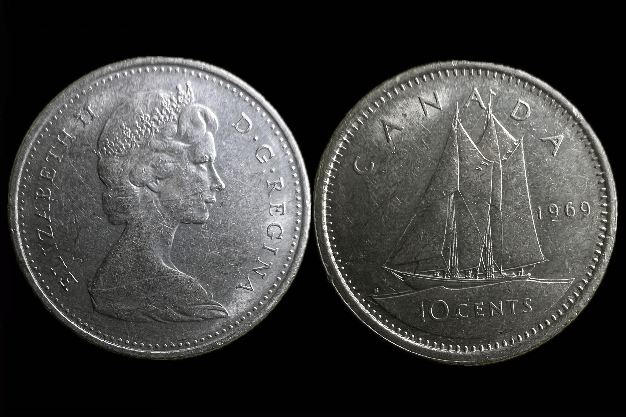 Kanada 10 Cent 1969 KM 77.1 