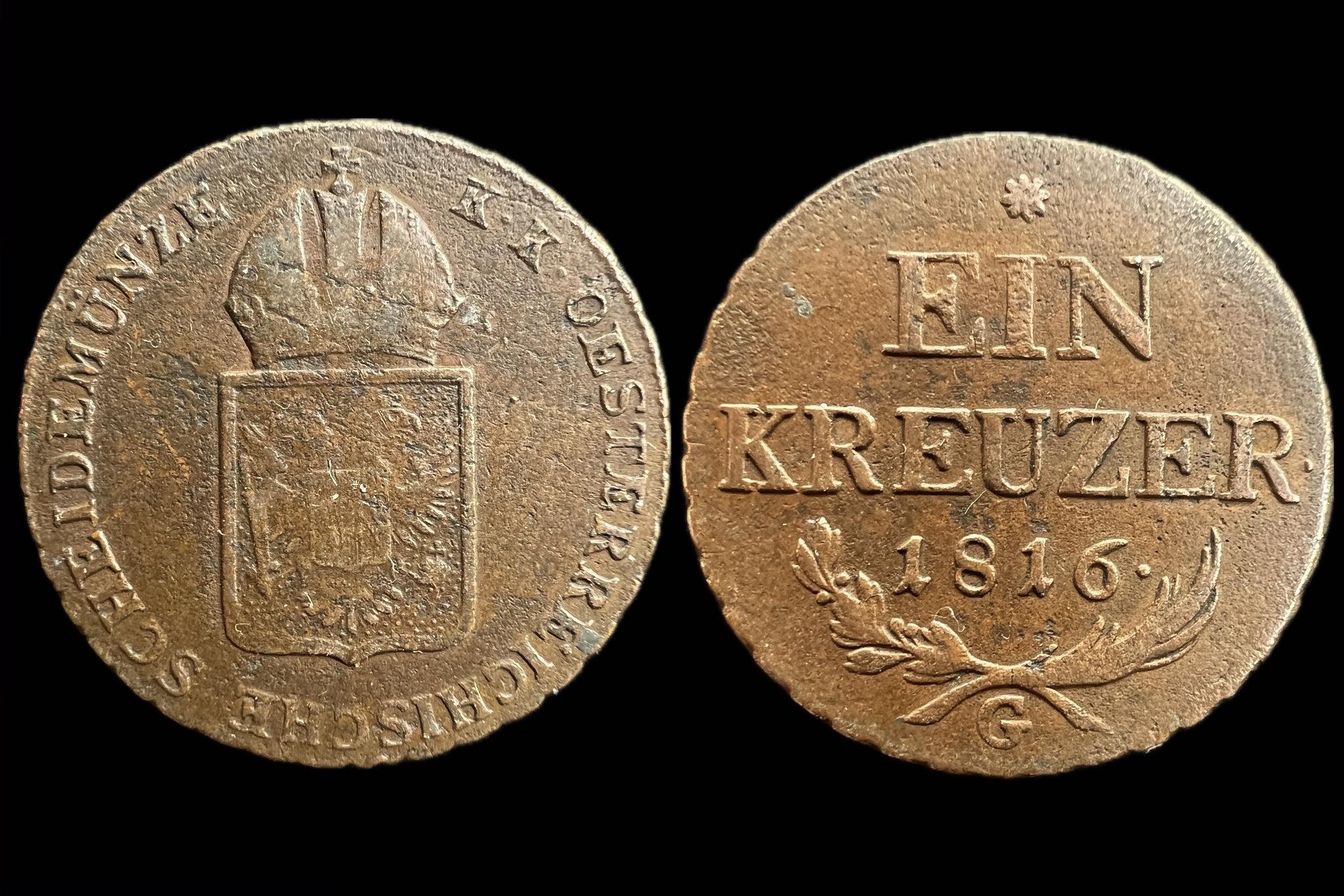 Ferenc 1 Krajcár 1816 G Adamo C14 