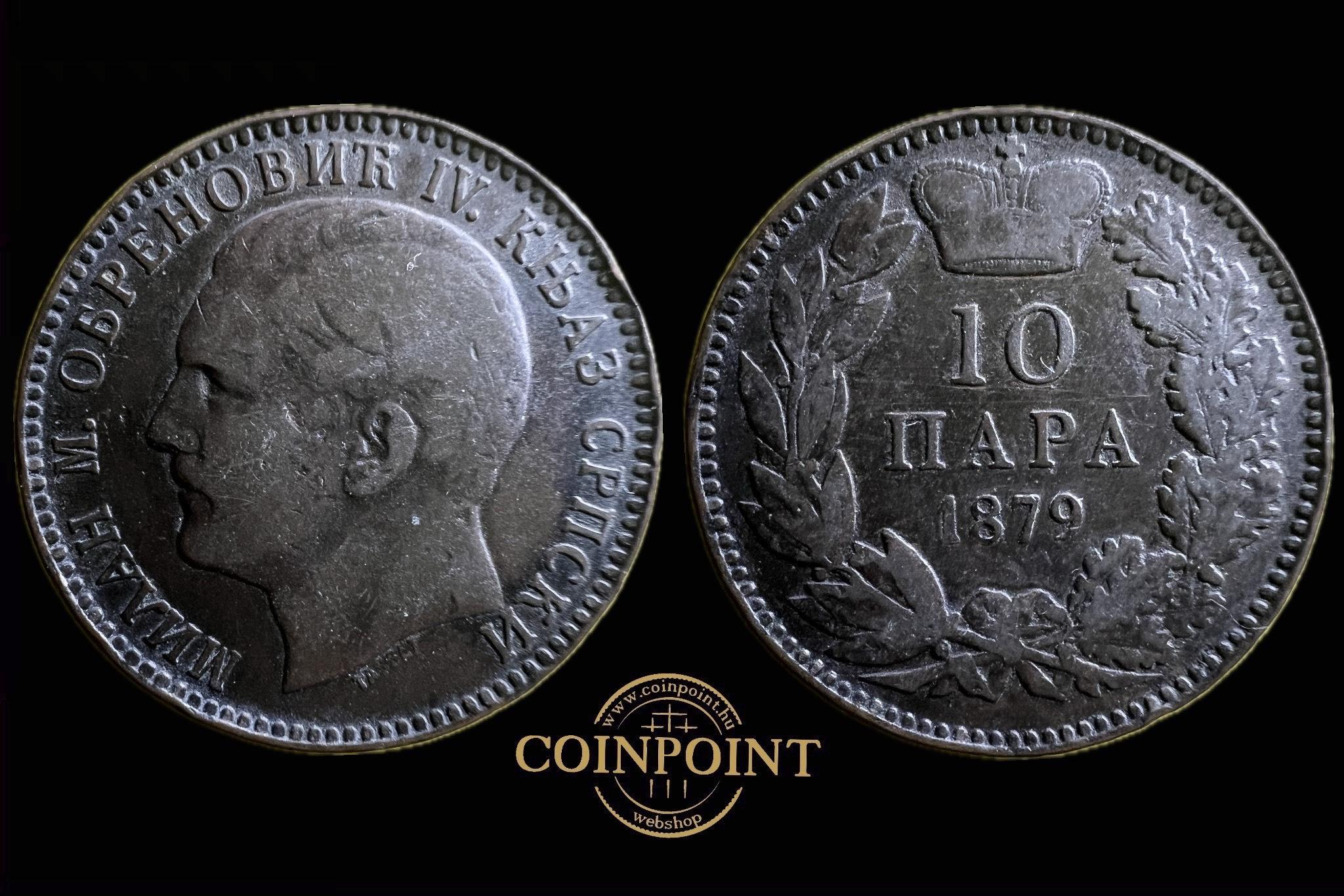 Szerbia 10 Para 1879 KM 8 