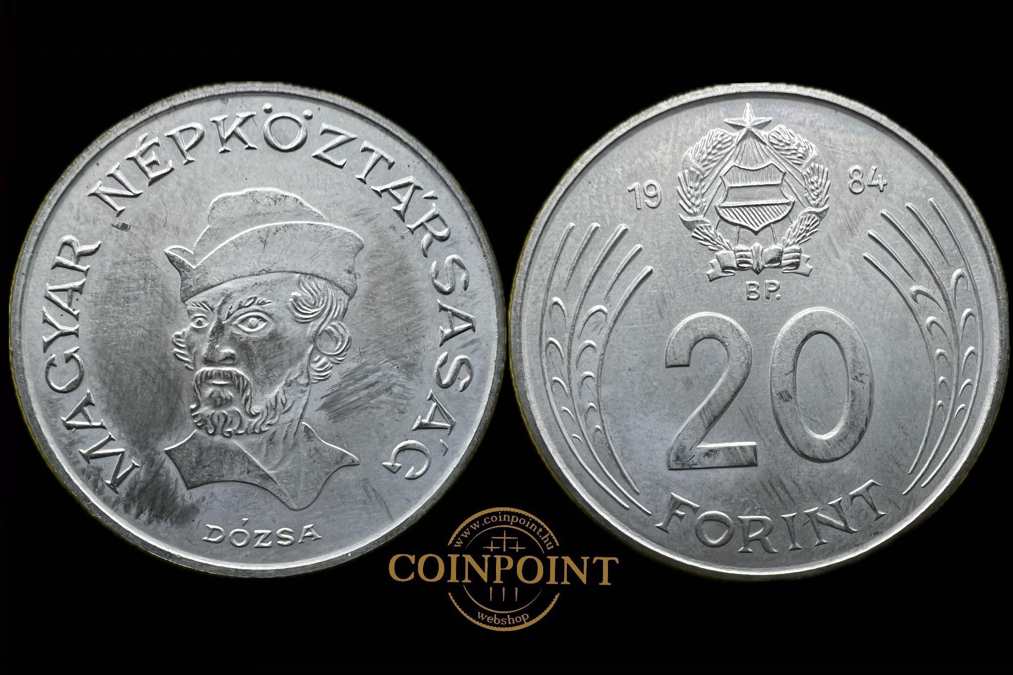 Magyar Népköztársaság 20 Forint 1984 BP Adamo F10 UNC