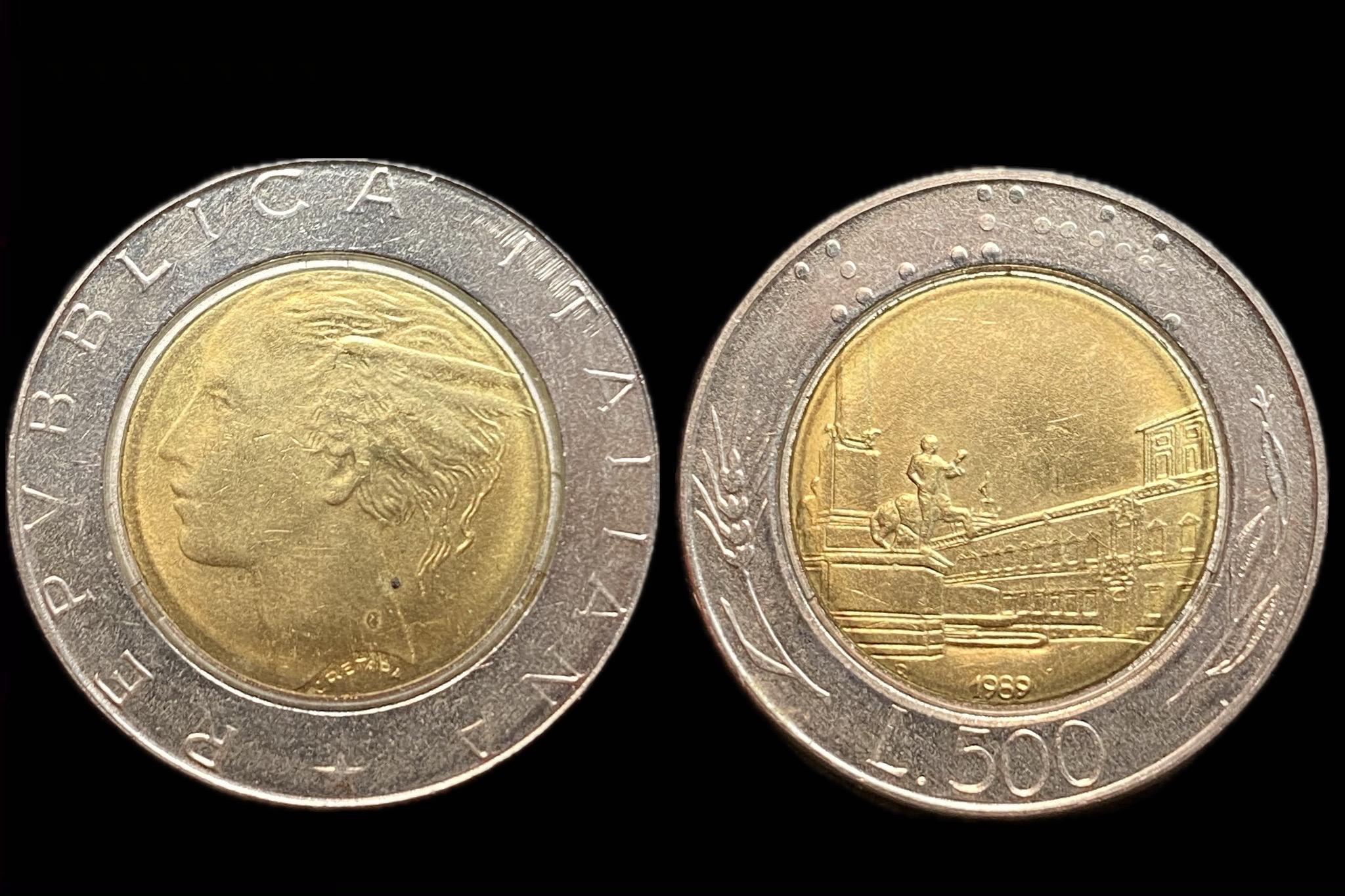Olaszország 500 Lire 1989 KM111 