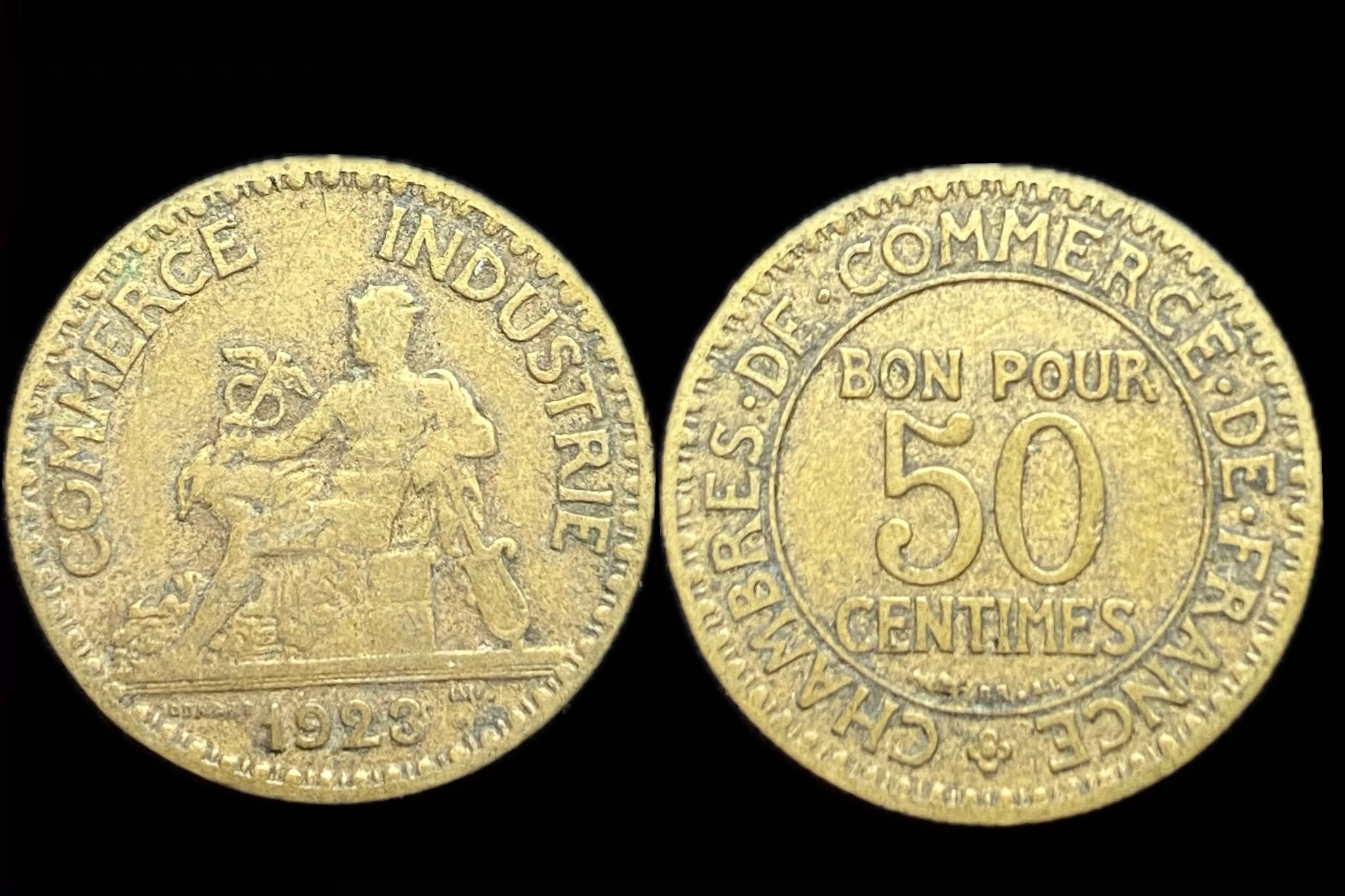 Franciaország 50 Centimes 1923 KM884 