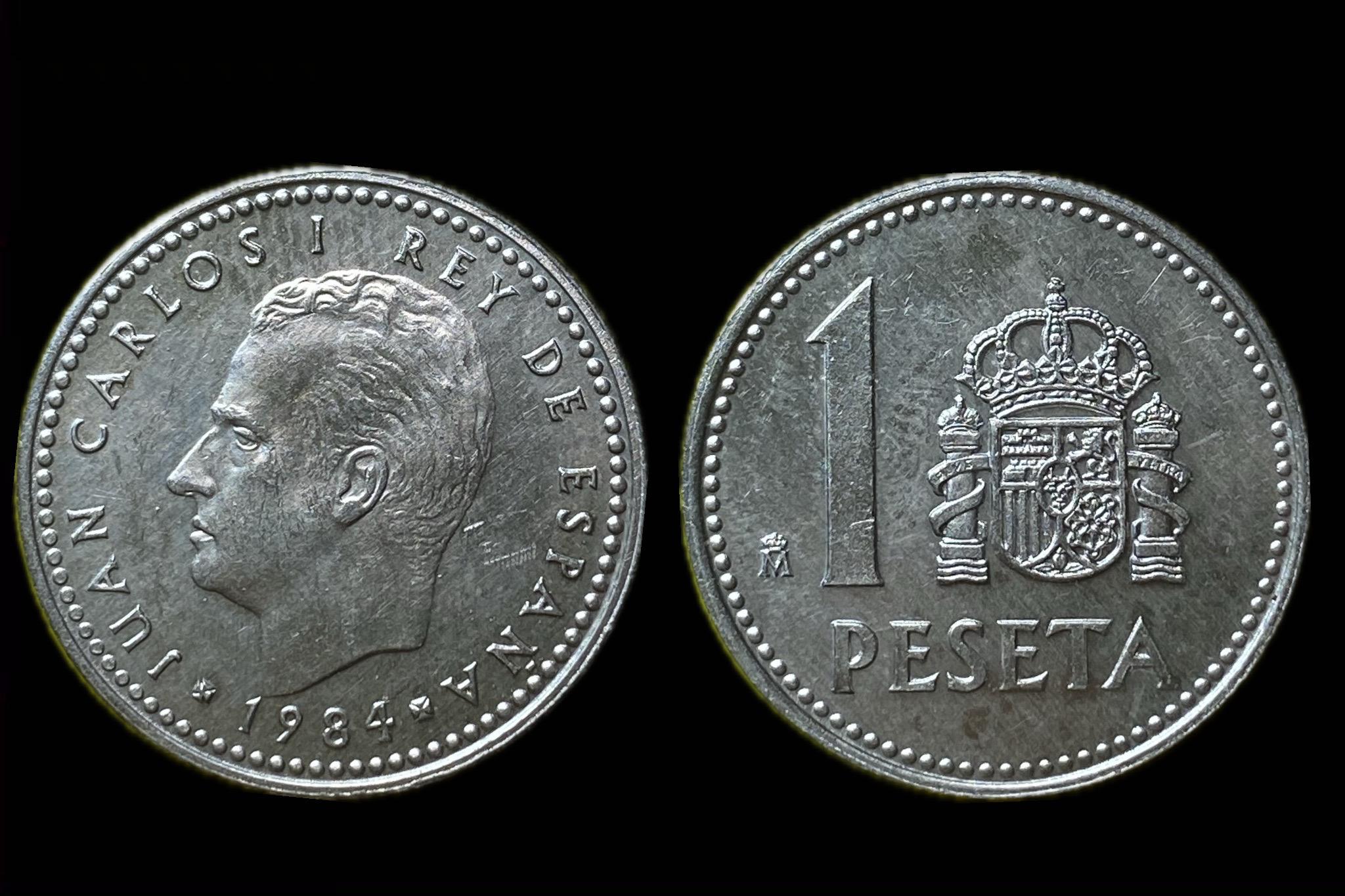 Spanyolország 1 Peseta 1984 KM821 