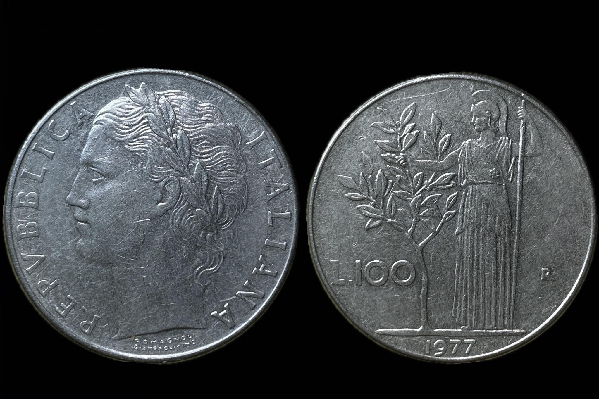 Olaszország 100 Lire 1977 KM96.1 