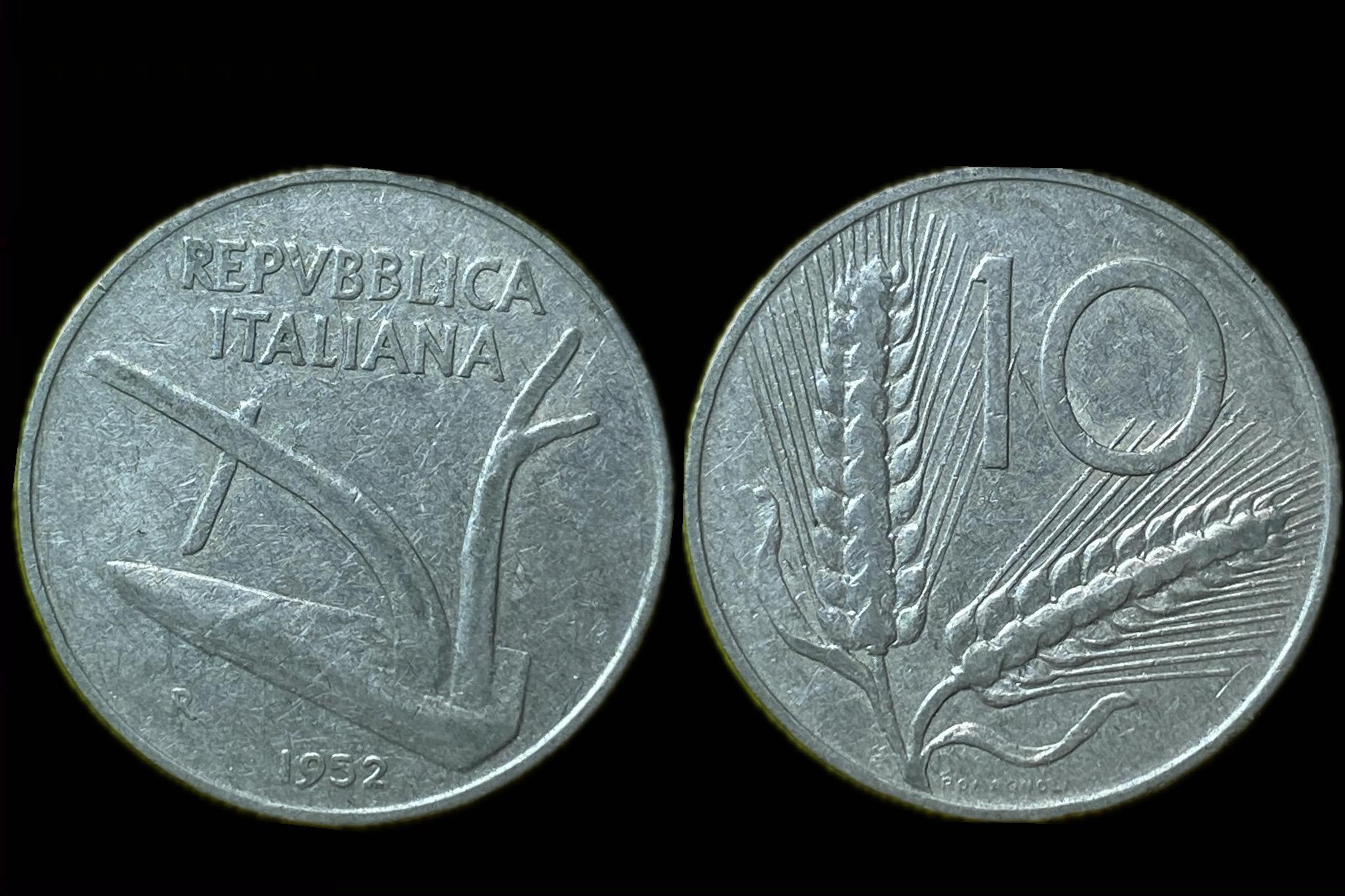 Olaszország 10 Lire 195 KM93 