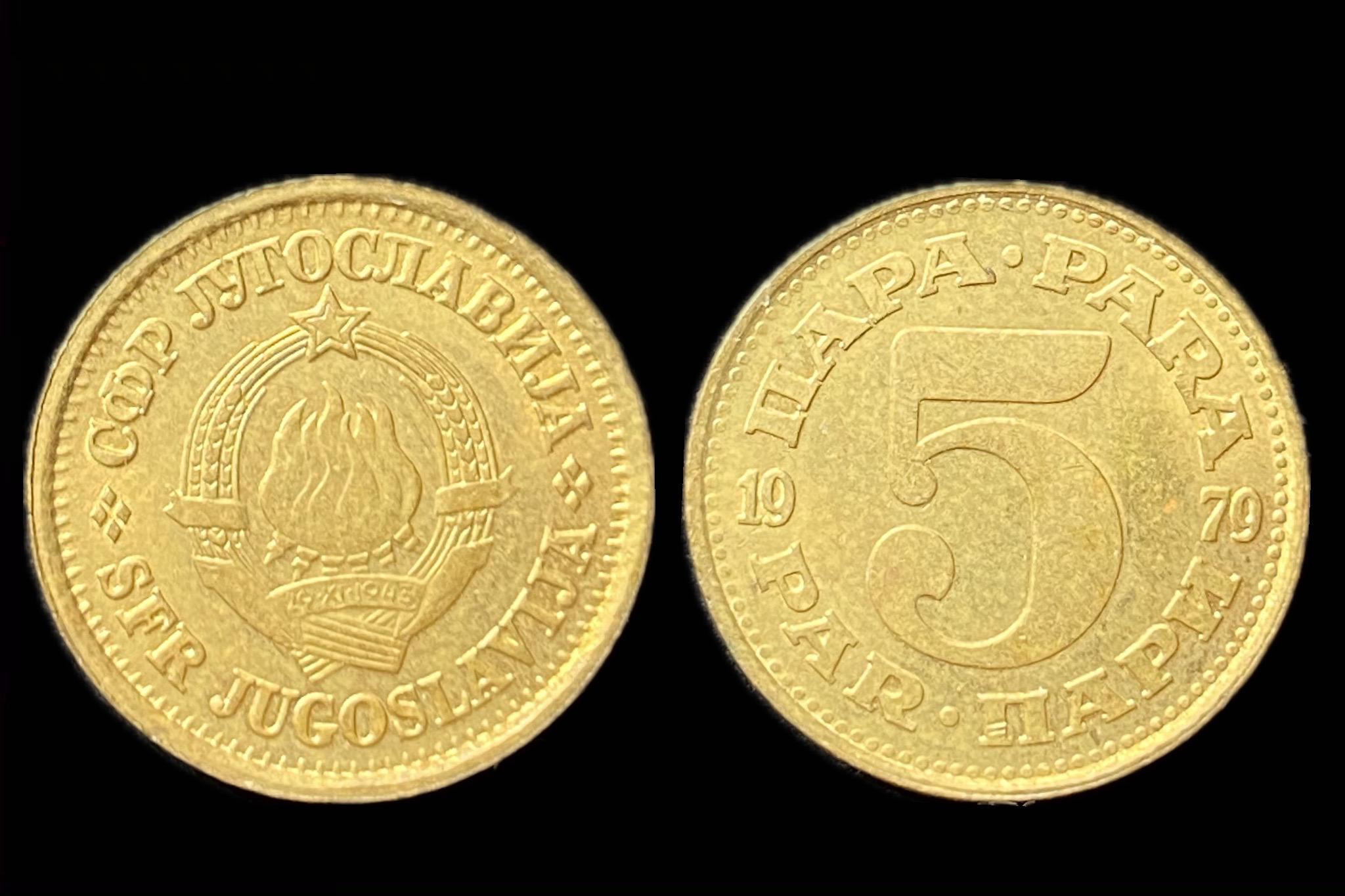 Jugoszlávia 5 Para 1979 KM43 