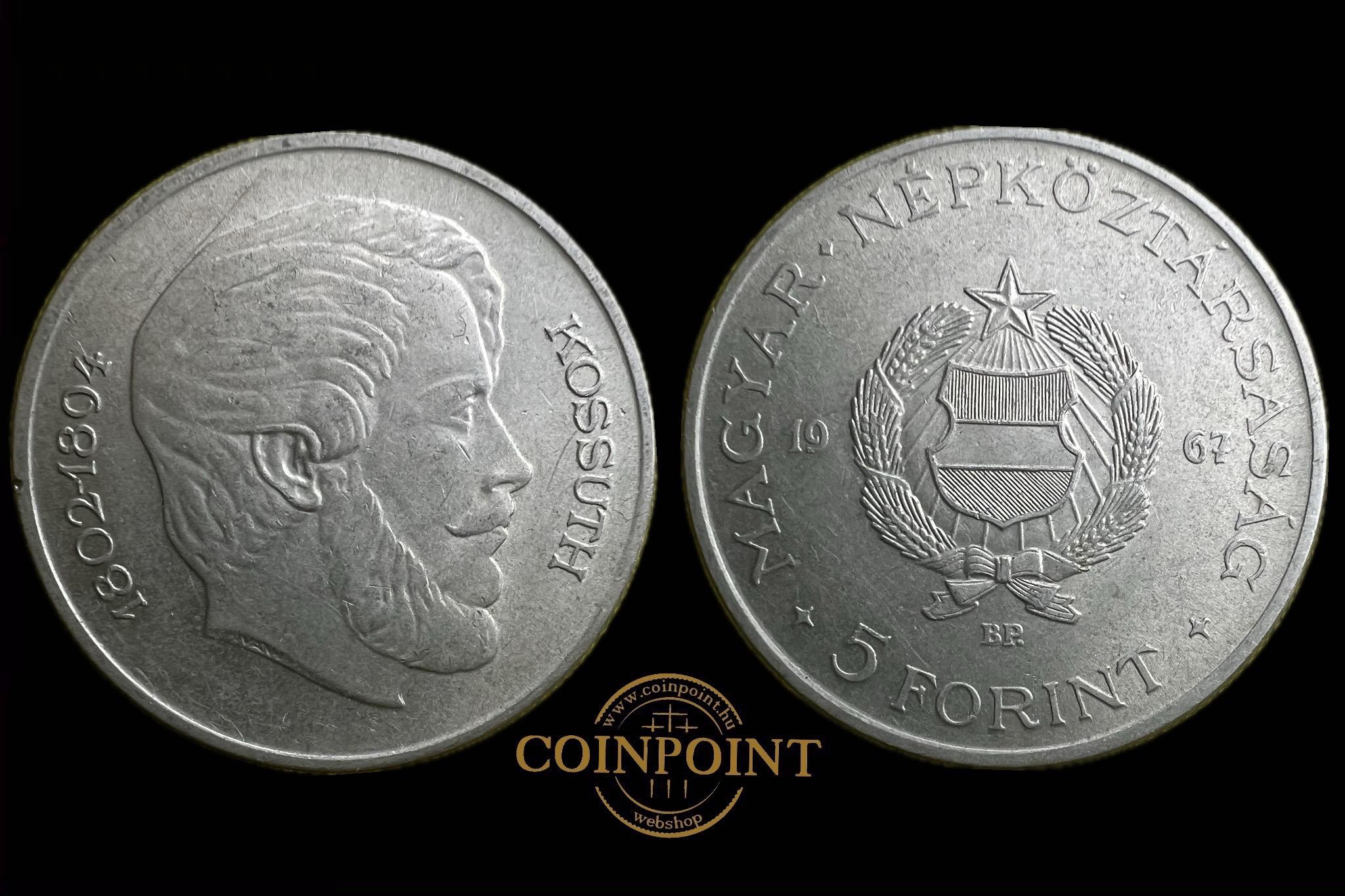Magyar Népköztársaság 5 Forint 1967 BP Adamo 8.2 UNC