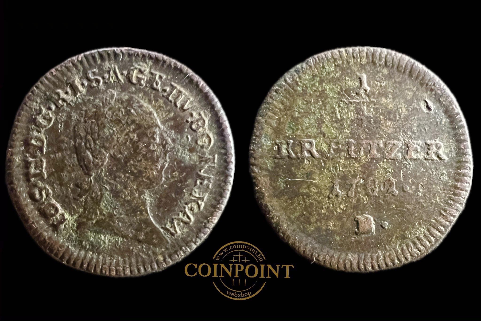 II.József 1/4 Krajcár 1781 B 