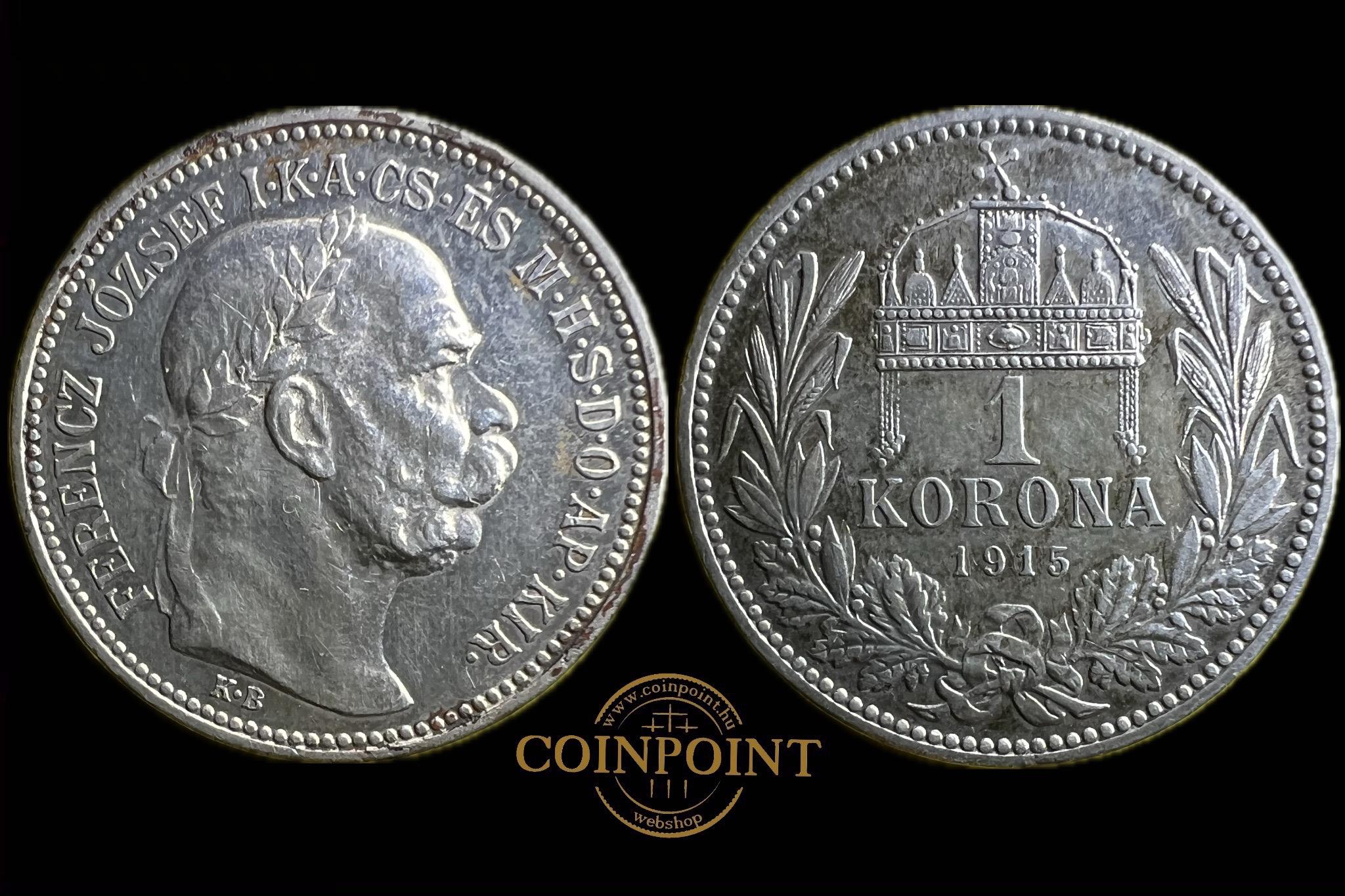 Ferenc József 1 Korona 1915 KB Adamo K5 