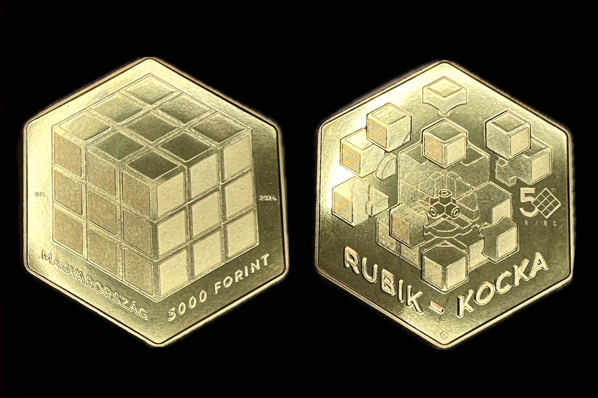 2024. évi 50 éves a Rubik-kocka™ színesfém emlékérme Proof-like prospektussal