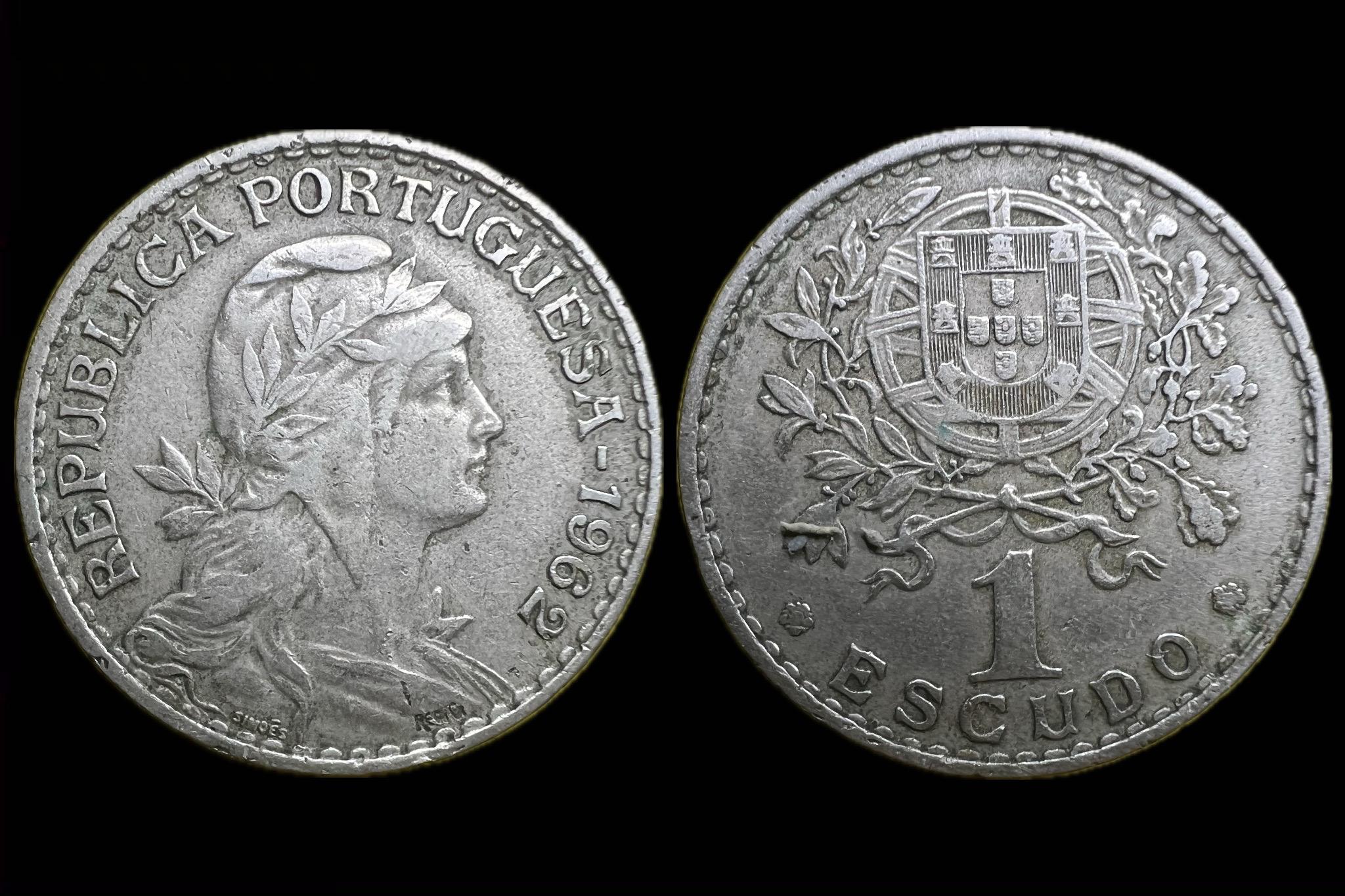 Portugália 1 Escudo 1962 KM 578  