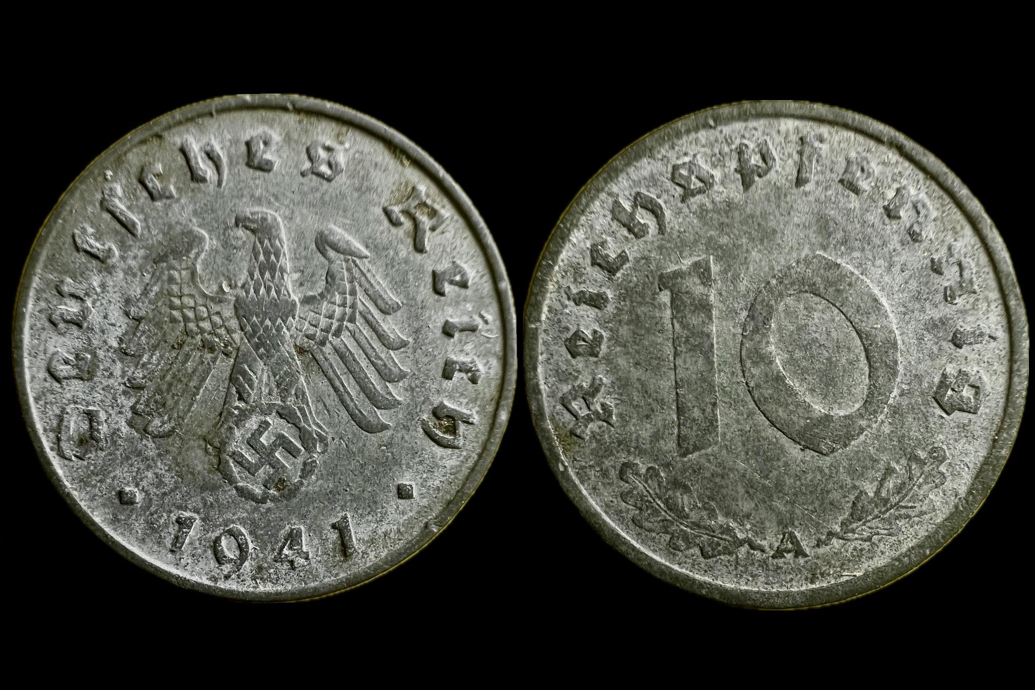 Németország 10 Pfennige 1941 A KM 101