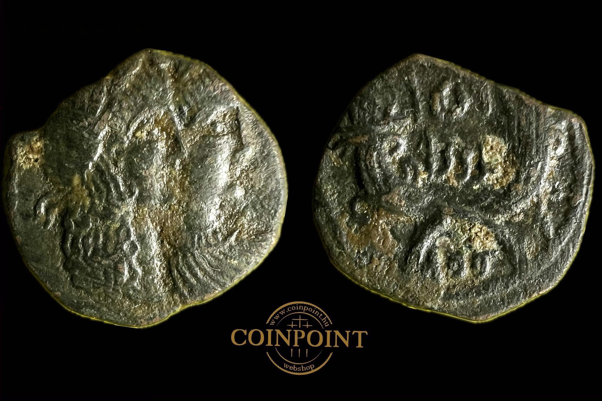 Nabateusok Petra  II.Rabbel és Gamilat  Æ  (i.e.70-i.sz.106)  Petra  2,30g 16mm  Bronz  Meshorer 163 