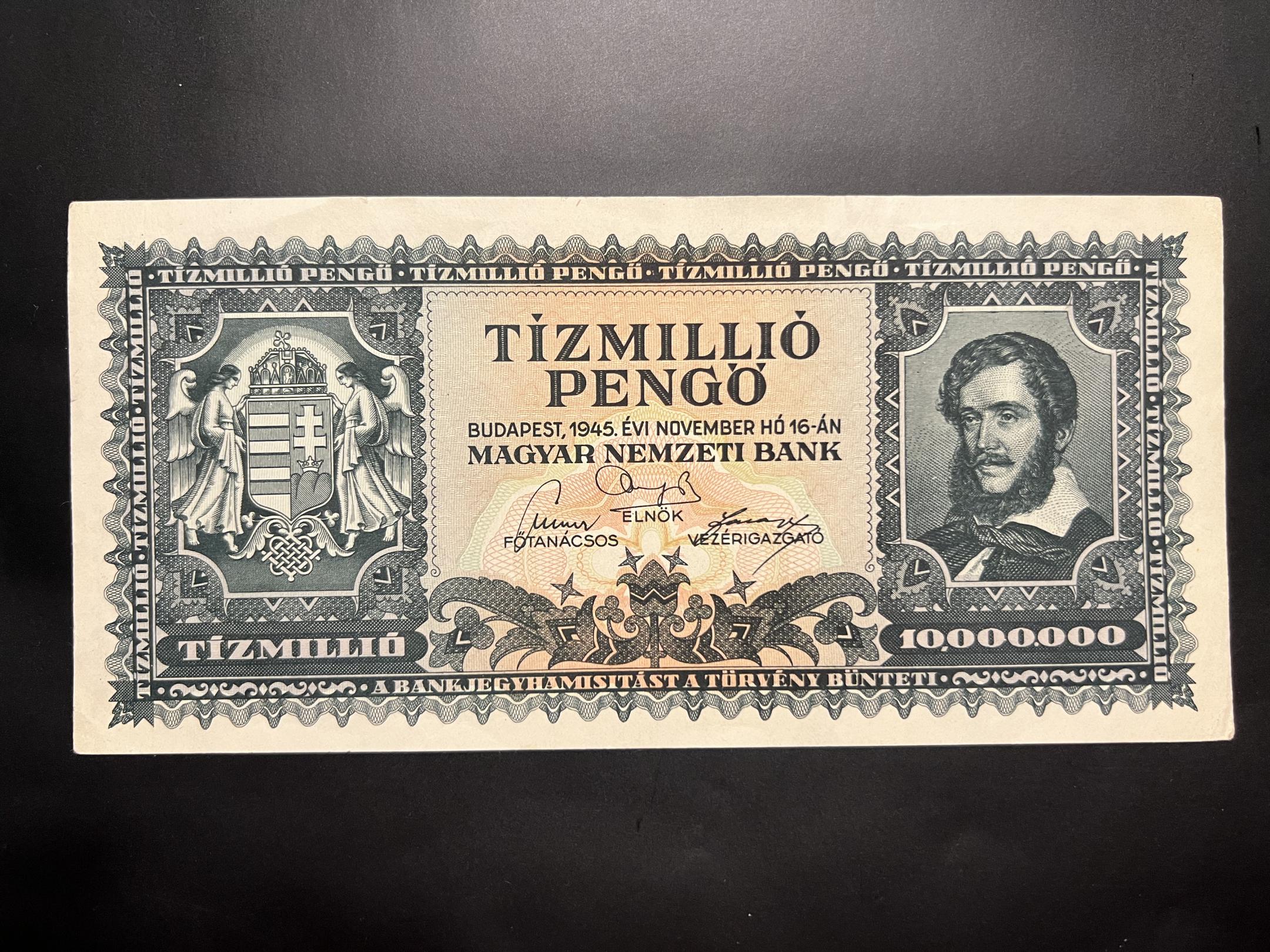 Tízmillió Pengő (1945) Adamo P26 hajtatlan aUNC