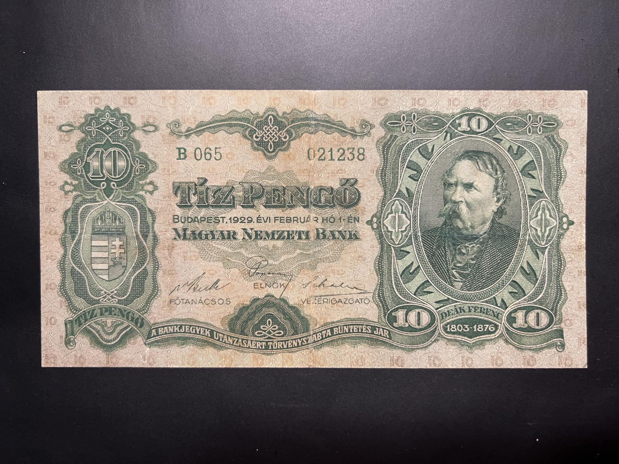 Tíz Pengő (1929) Adamo P8 szakszerűen restaurált