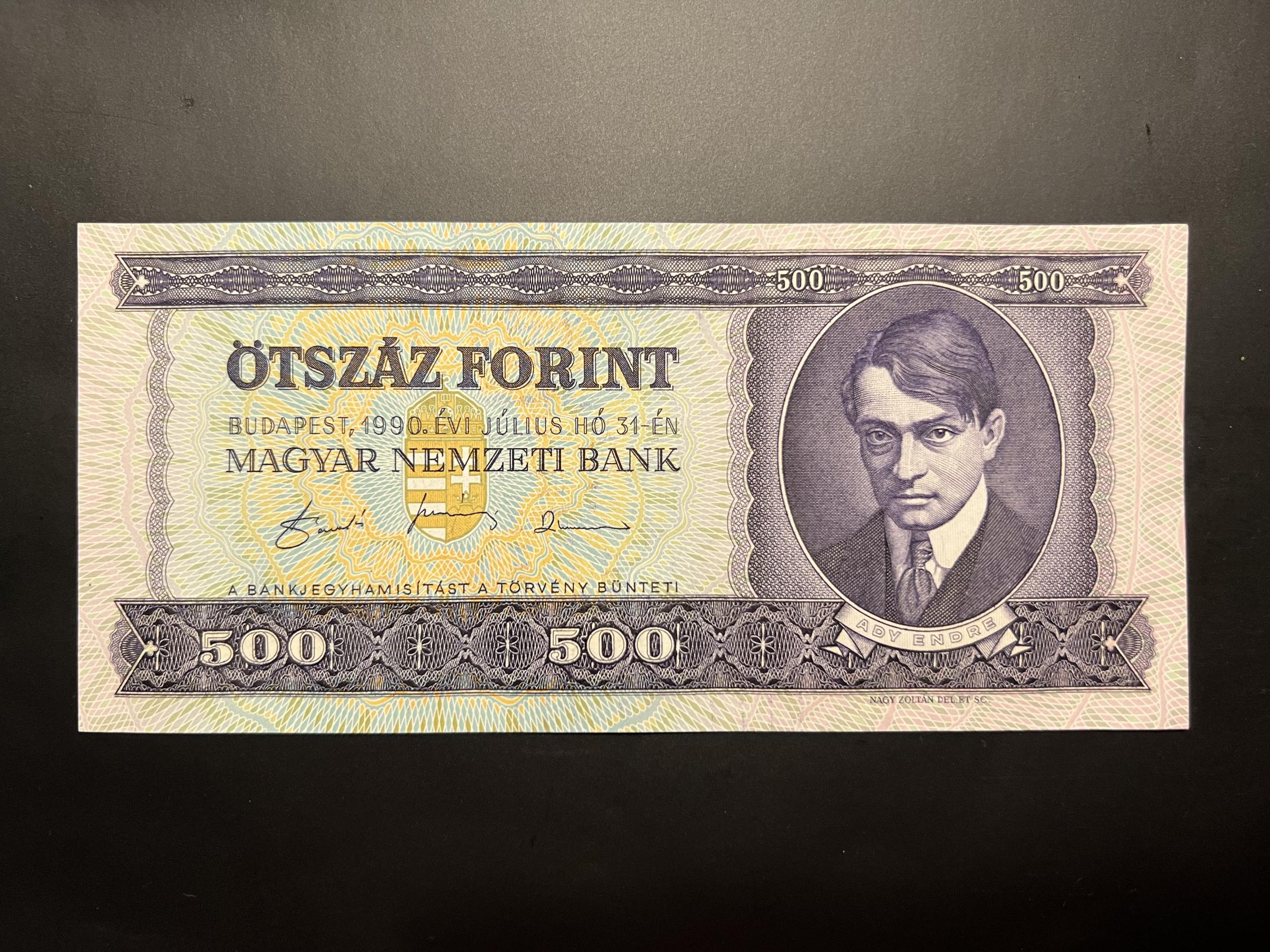 500 Forint E (1990) Adamo F43 UNC 