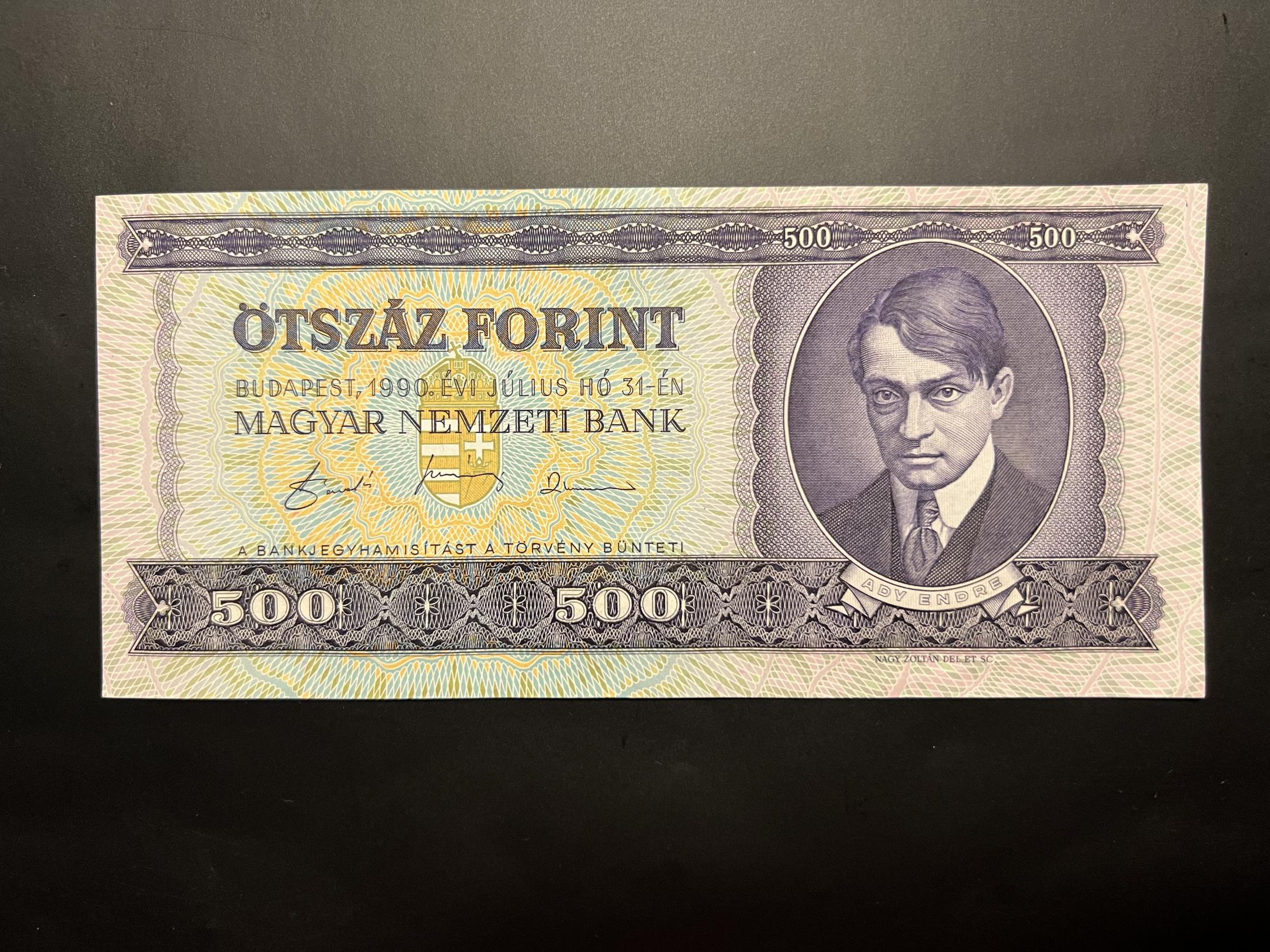 500 Forint E (1990) Adamo F43 aUNC 