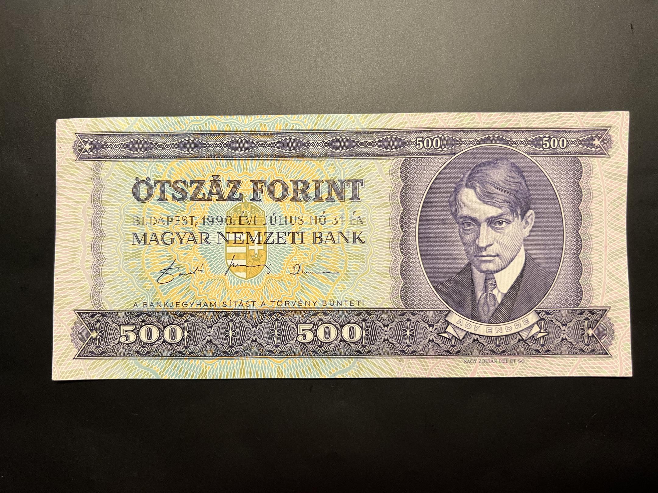 500 Forint E (1990) Adamo F43 UNC
