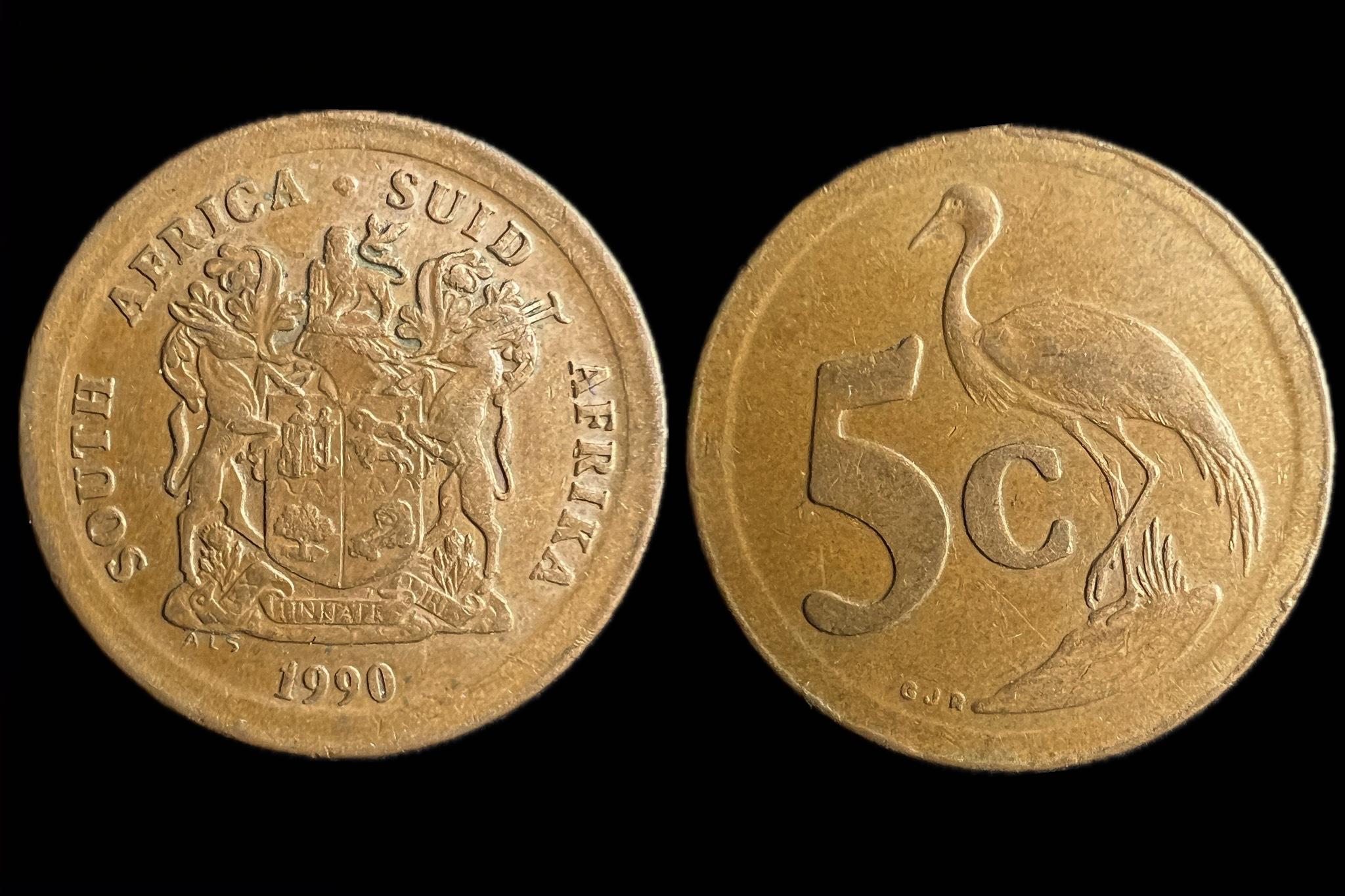 Dél-Afrika 5 Cents 1990 KM134 