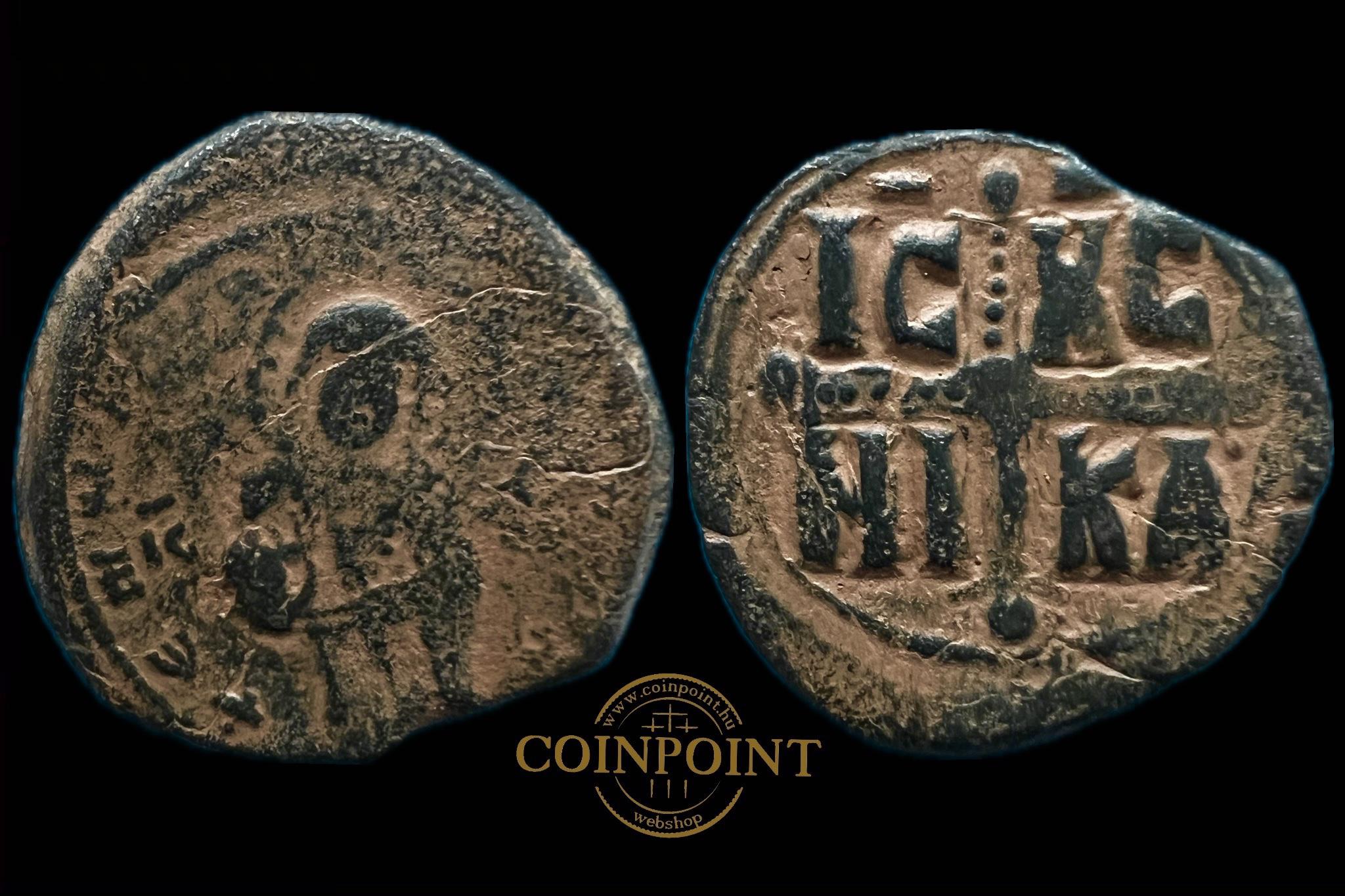 IV.Michael  Follis  (i.sz.1034-1041)  Konstantinapoly Sear 1825 Bizánc  (sivatagi patina) 