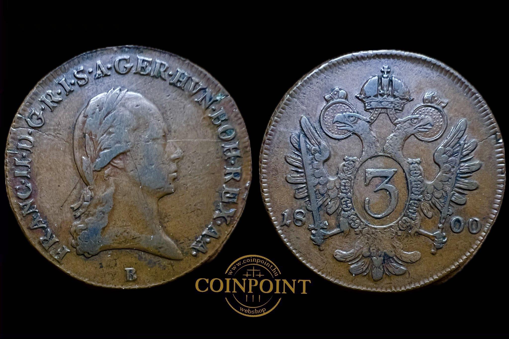 Ferenc 3 Krajcár (1800)B Adamo C4 