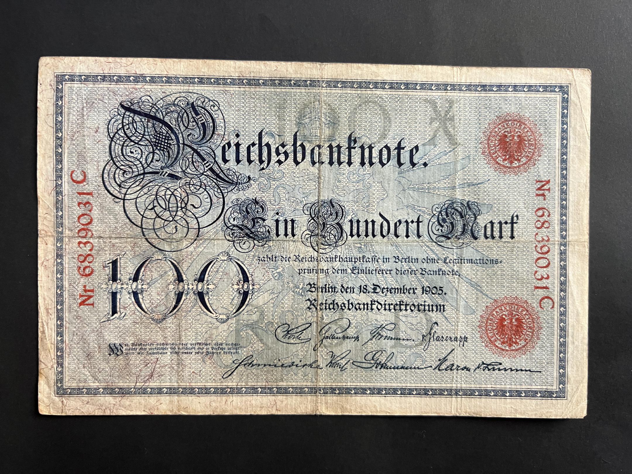 100 Mark Németország (1905) VF 