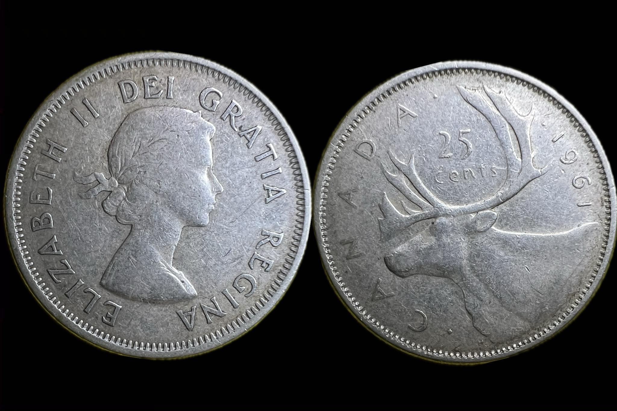 Kanada 25 Cents 1961 KM52 