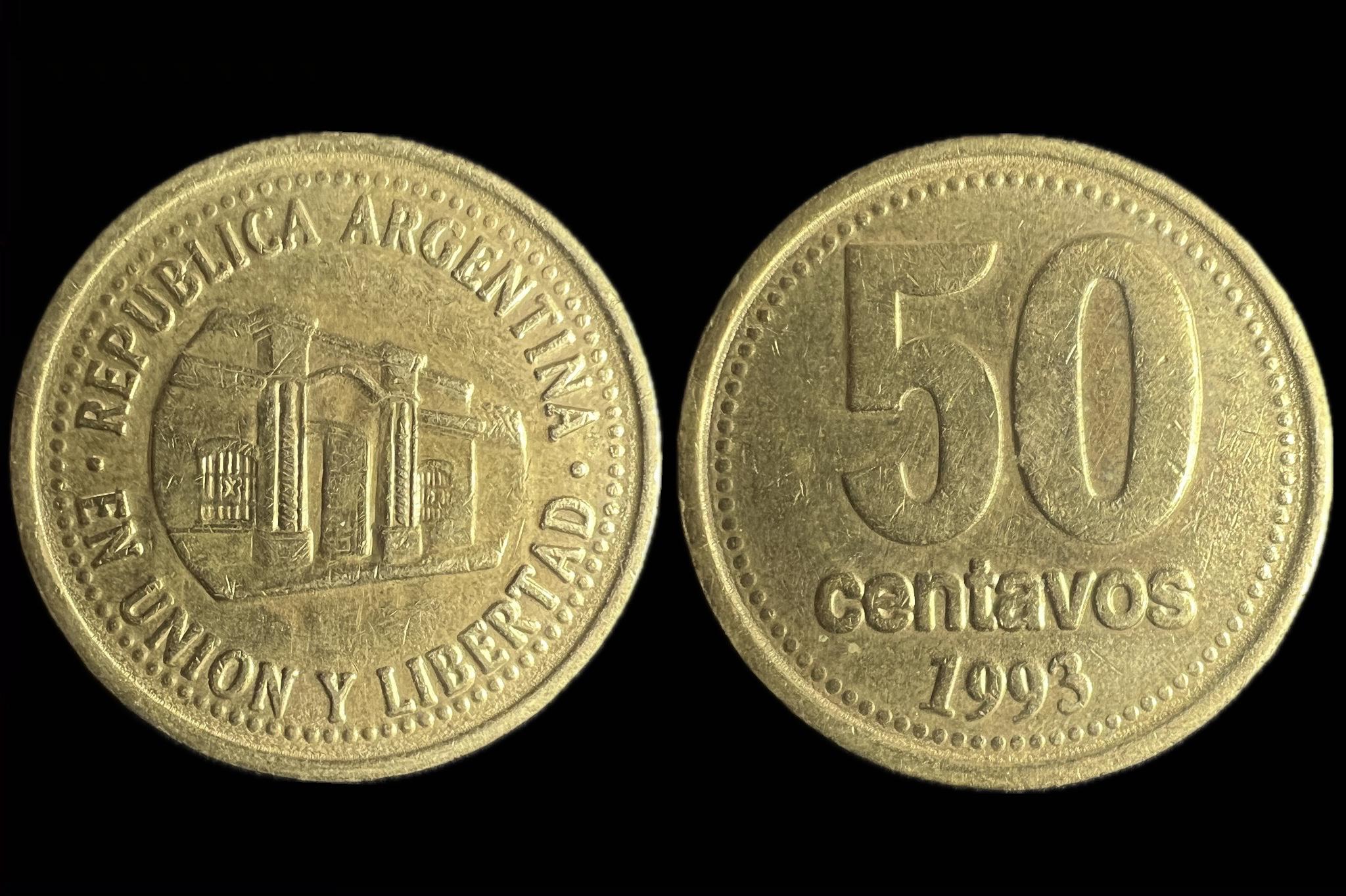 Argentína 50 Centavos 1993 KM111