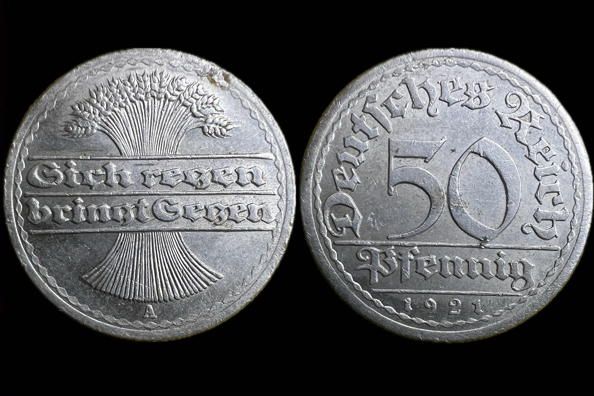 Németország 50 Pfennigs 1921 KM27 