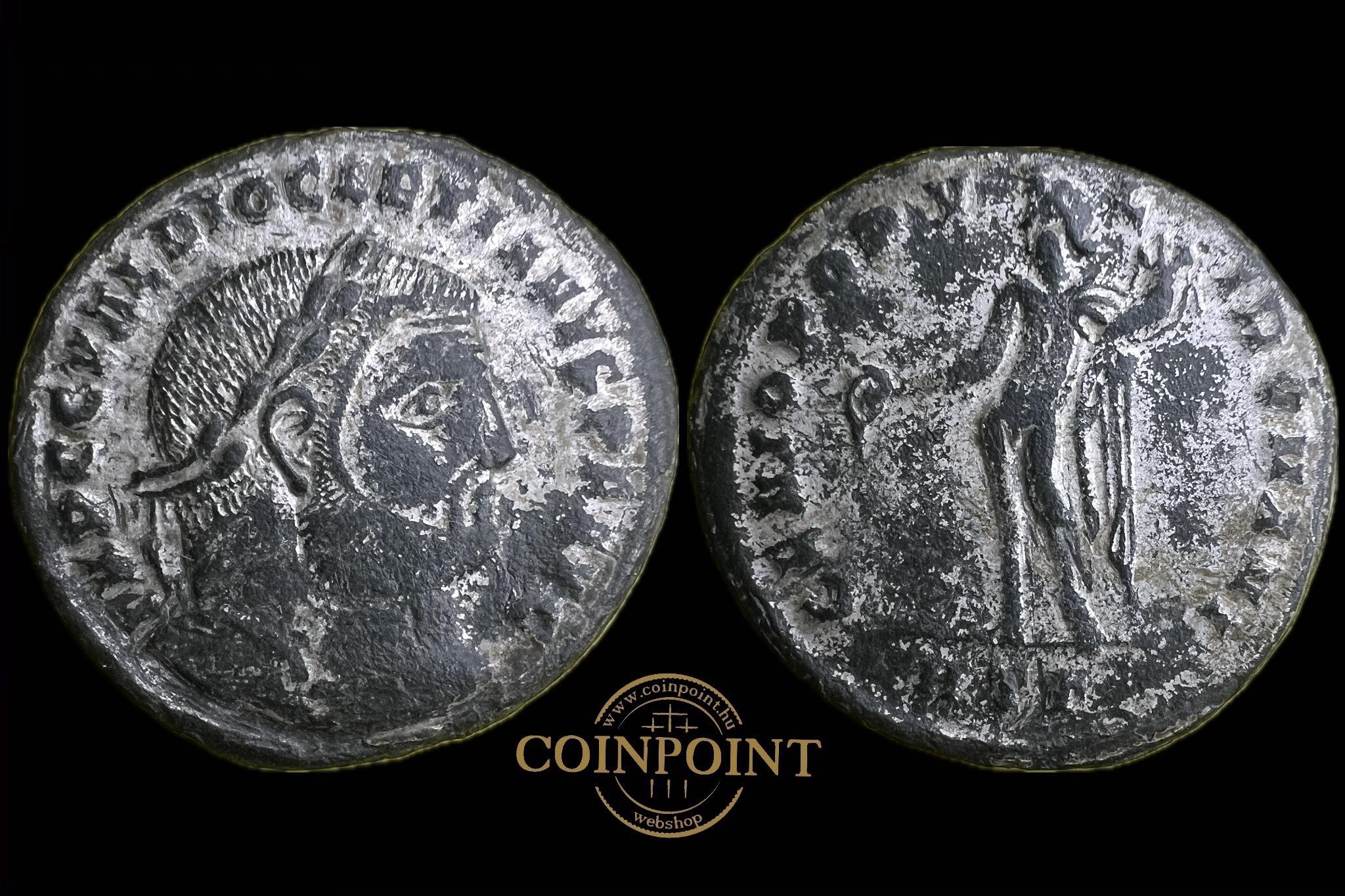 Diocletian Follis (i.sz.295) IMP C DIOCLETIANVS P F AVG , GENIO POPVLI ROMANI  RIC14