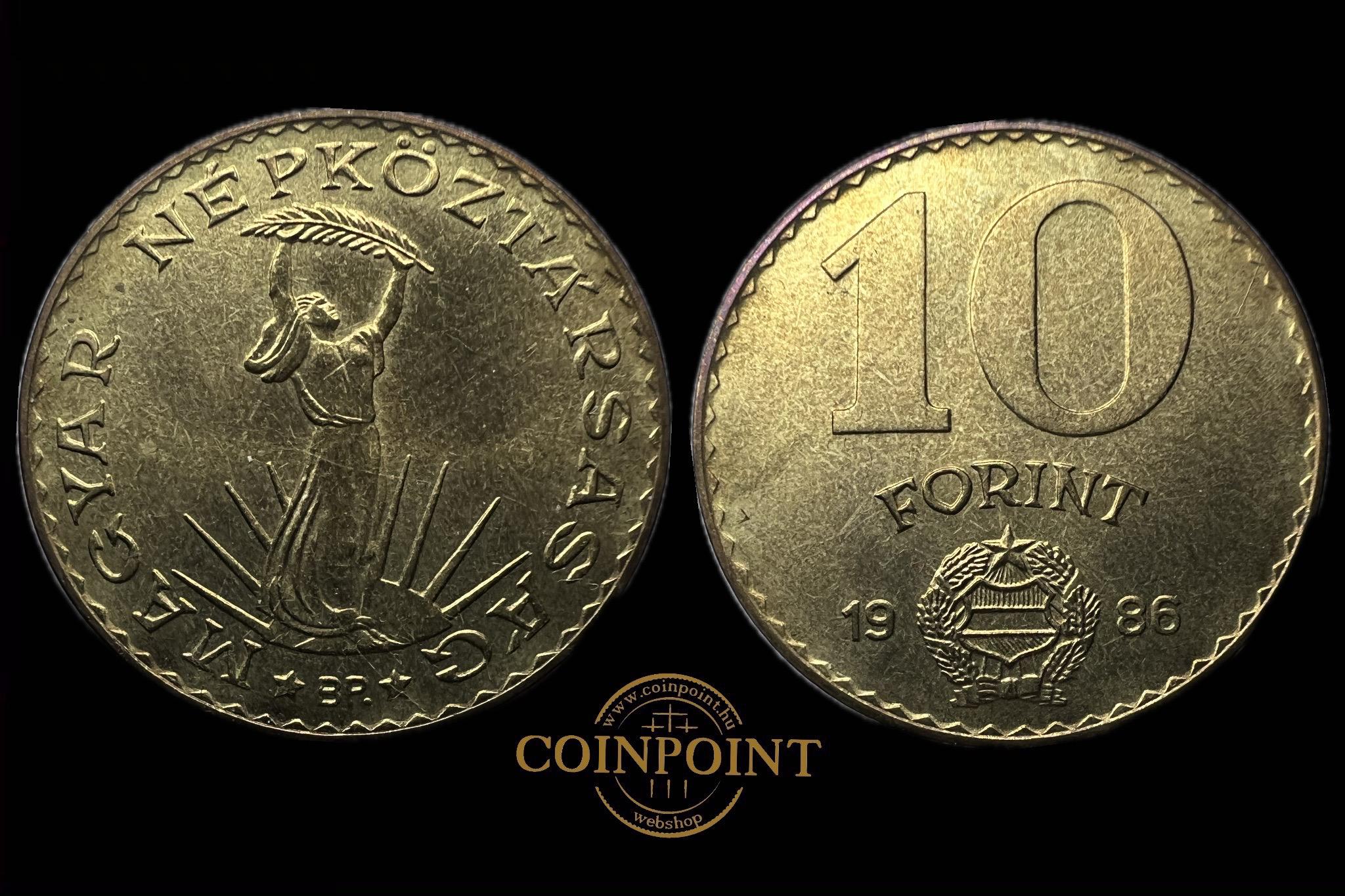 Magyar Népköztársaság 10 Forint (1986)BP UNC 