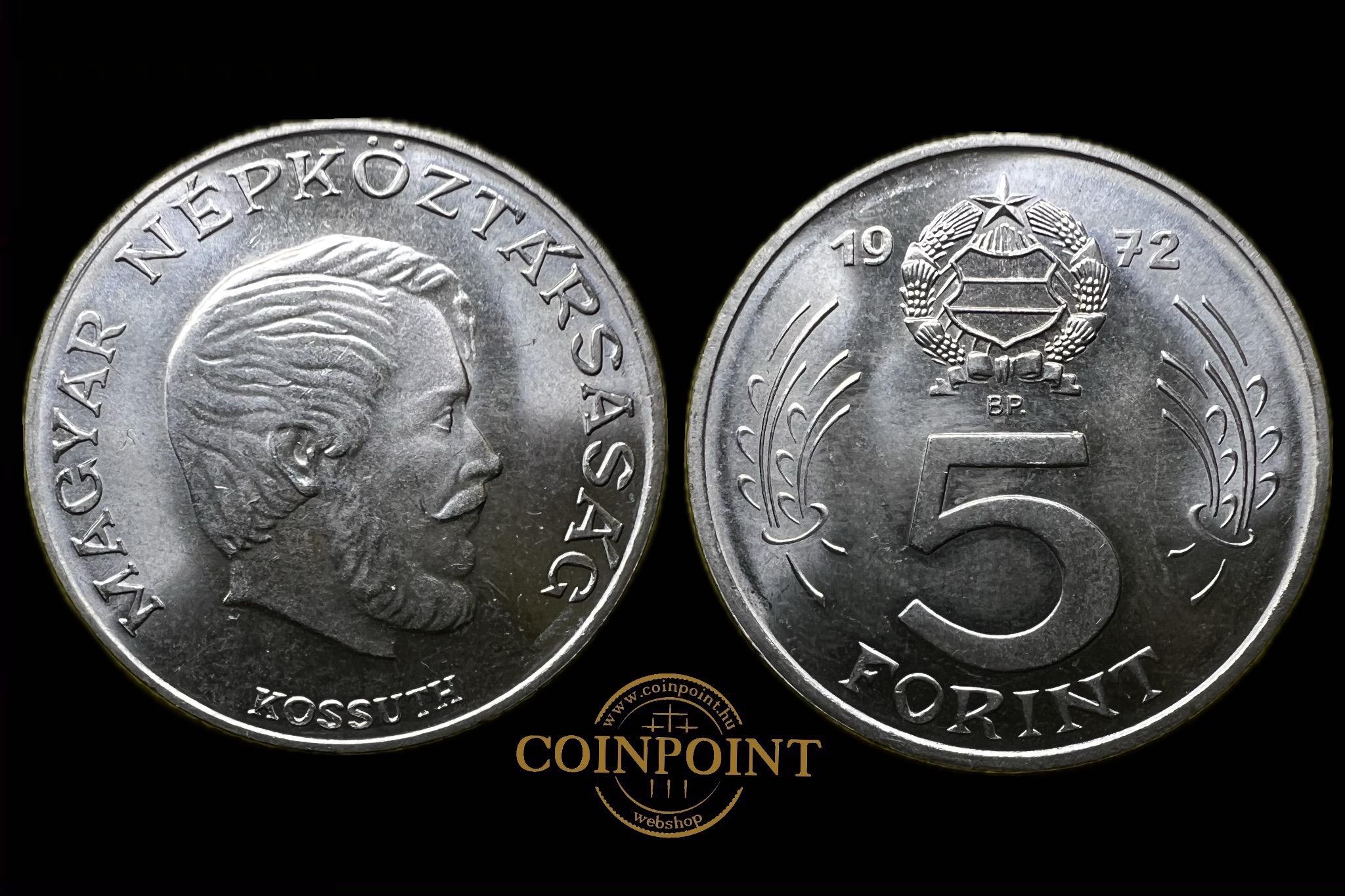 Magyar Népköztársaság 5 Forint (1972)BP Adamo F8 UNC 