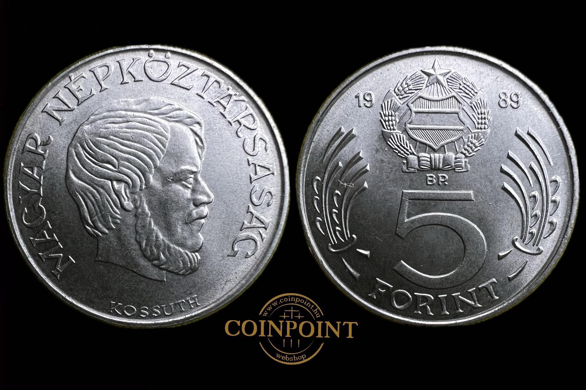 Magyar Népköztársaság 5 Forint (1989)BP Adamo F8.4 UNC