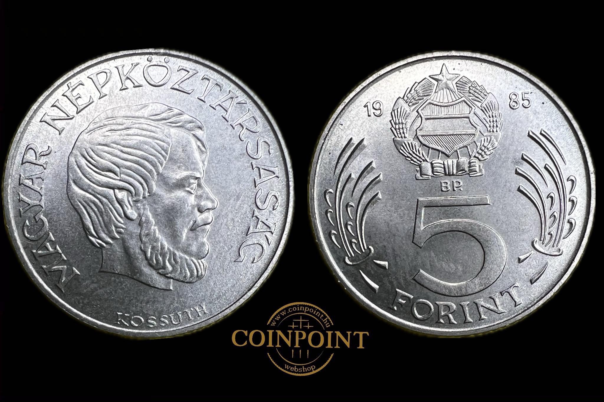 Magyar Népköztársaság 5 Forint (1985)BP  Adamo F8.4 UNC 