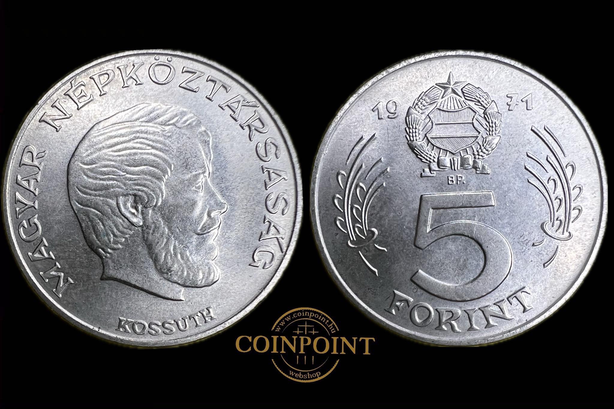 Magyar Népköztársaság 5 Forint (1971)BP Adamo F8 UNC 