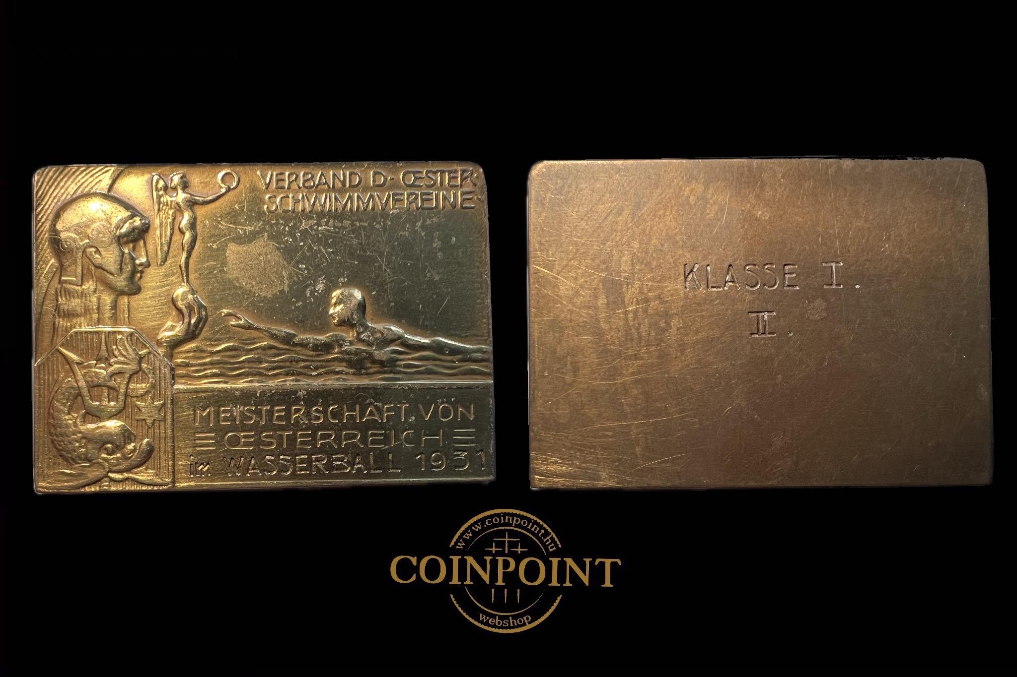 Ausztria Vizilabdabajnokság (1931) Bronz plakett 