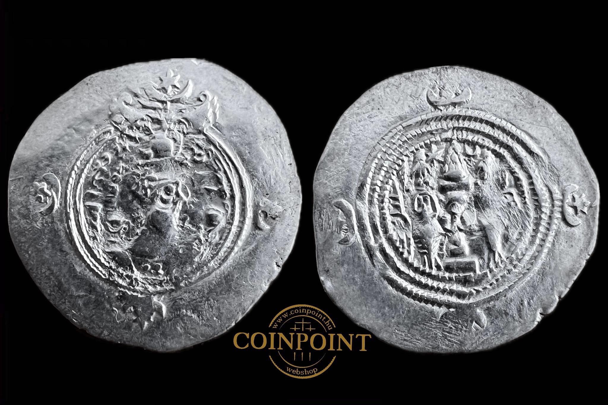 II.Huszrau Szászánida Birodalom királya (i.sz.591-628) Drachma Göbl II_2 