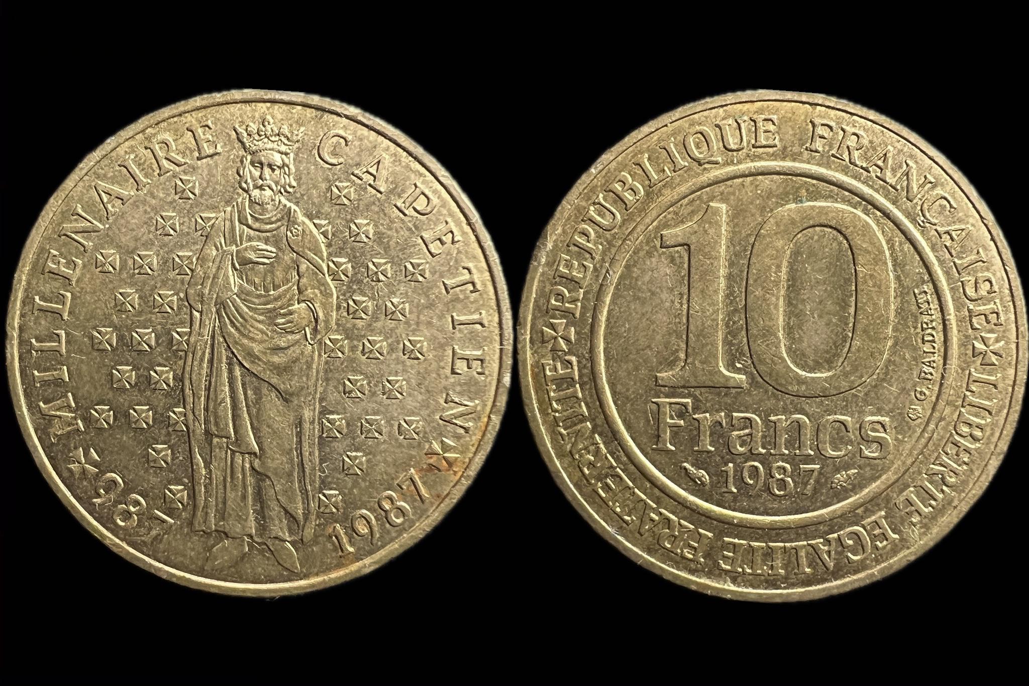 Franciaország 10 Frank 1987 KM 961   