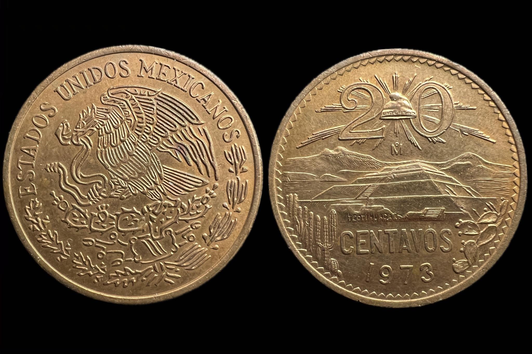 Mexikó 20 Centavos 1973 KM 441  
