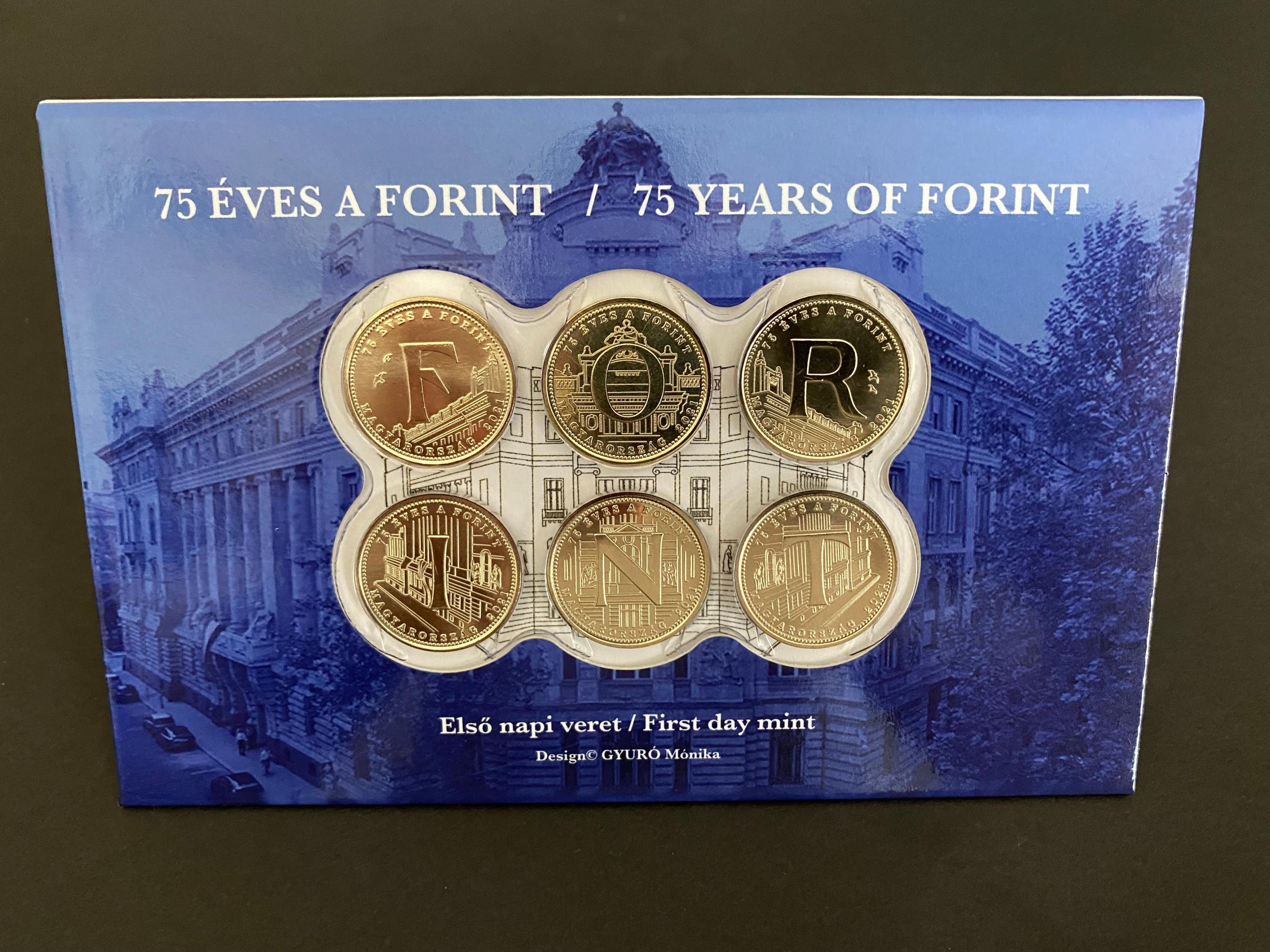 2021.évi 75 éves a forint első napi veret