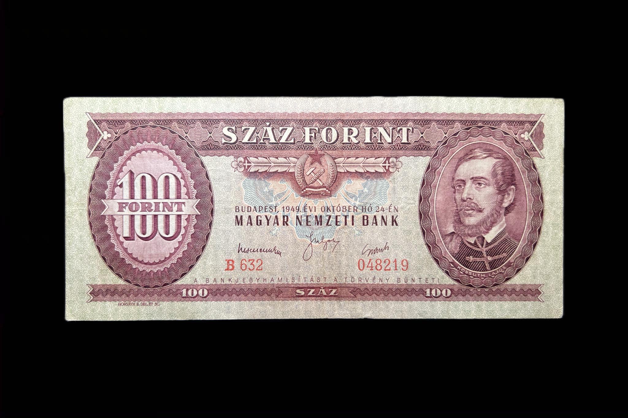100 Forint (1949) Adamo F28 VF