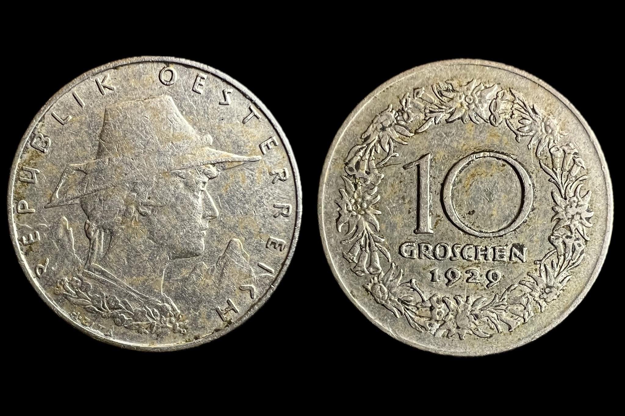 Ausztria 10 Groschen 1929 KM2838