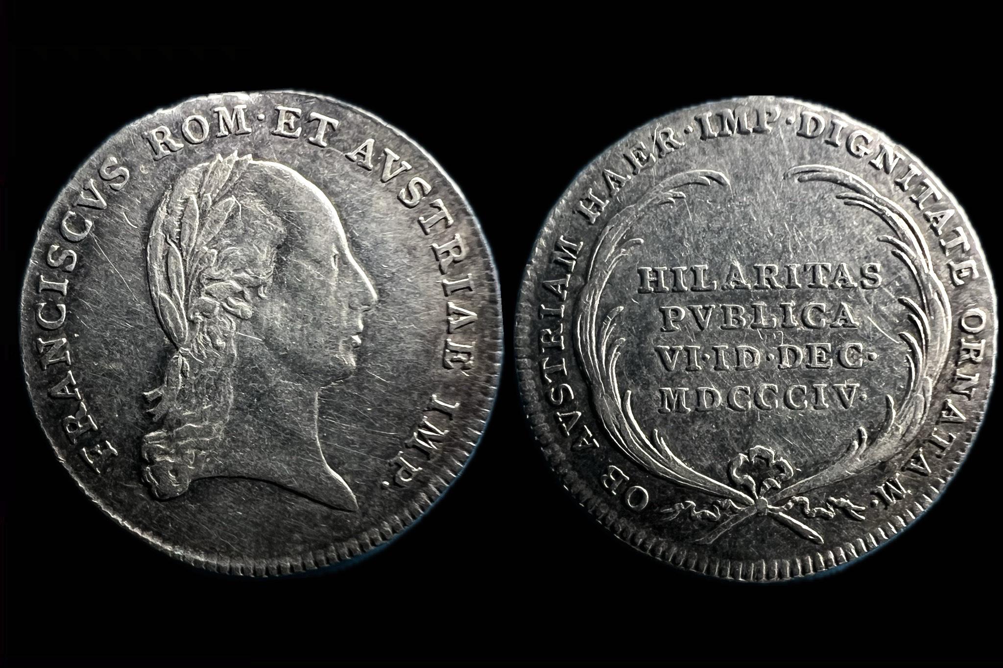 Ferenc (1804) Koronázási zseton Osztrák császári cím felvételének emlékére Mont 2336 